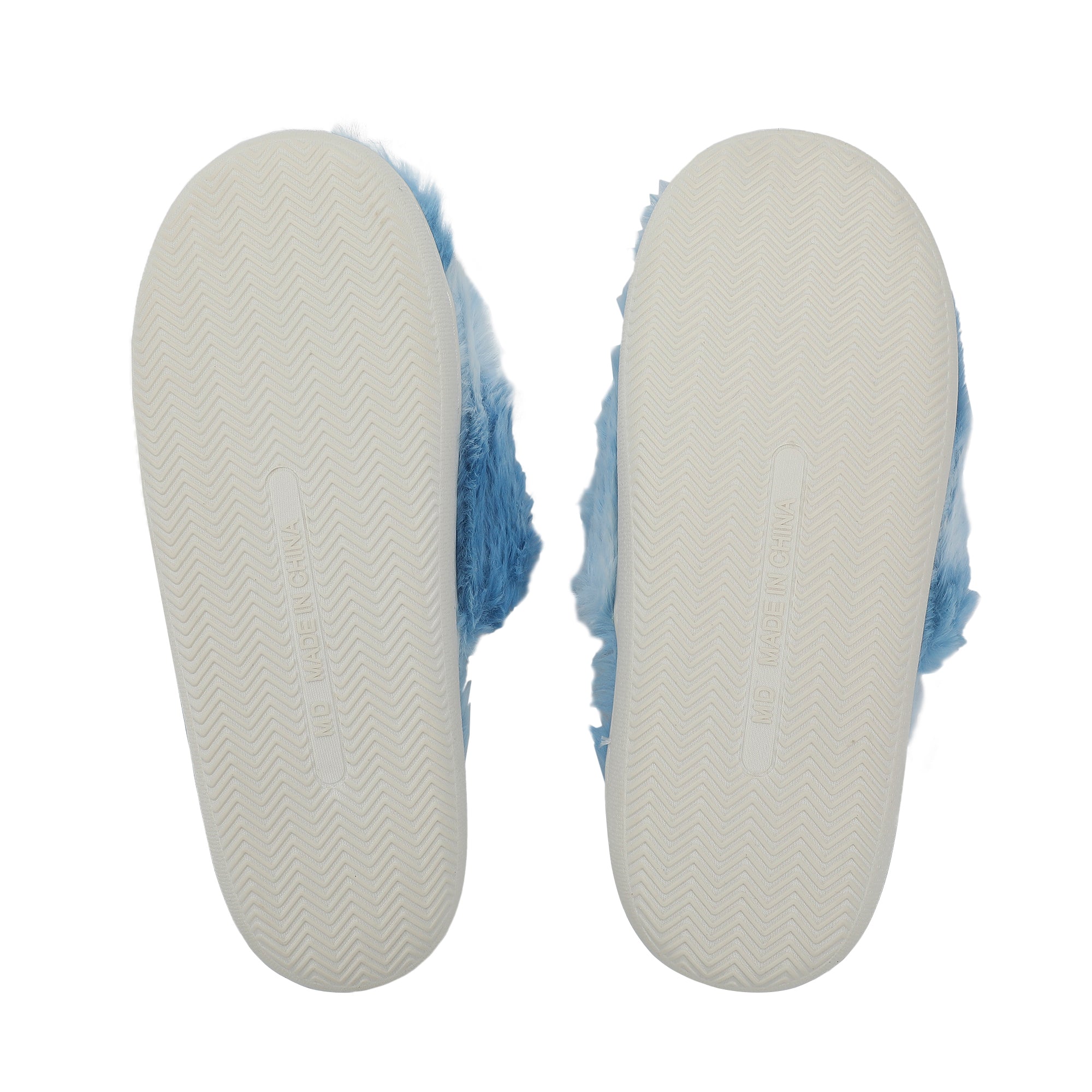 Wonder Woman Embroidered Logo Patch Women's Blue Open-Toed Slippers