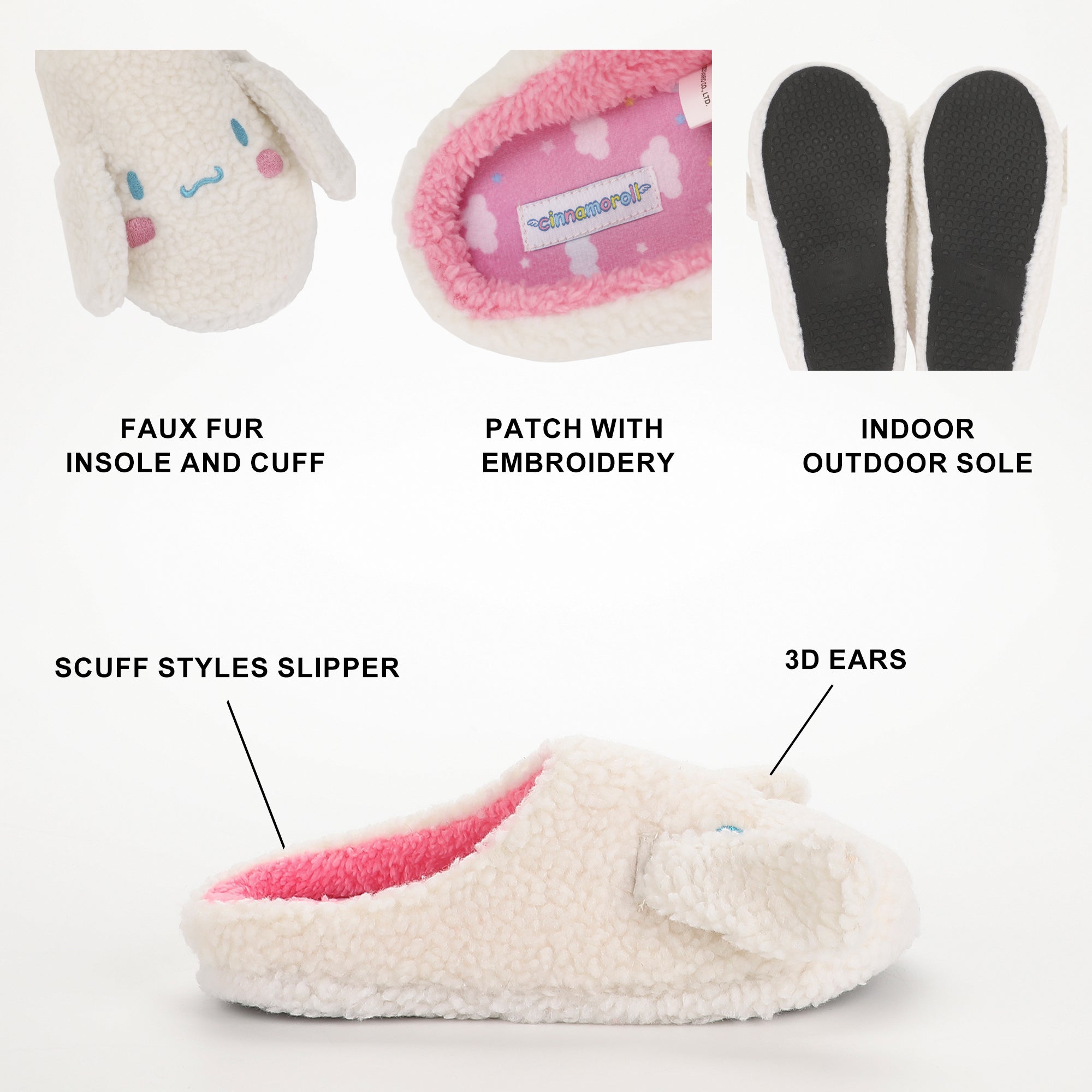 Cinnamoroll 3D Ears Scuff Slipper