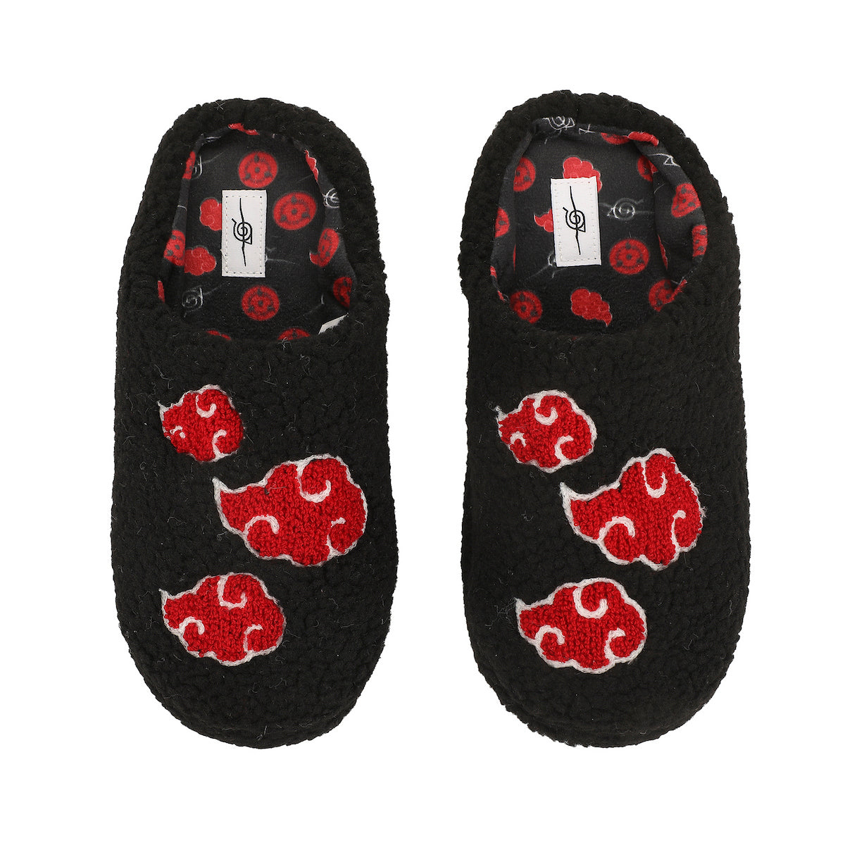 Naruto Akatsuki Patch Logo Women's Black Scuff Slippers