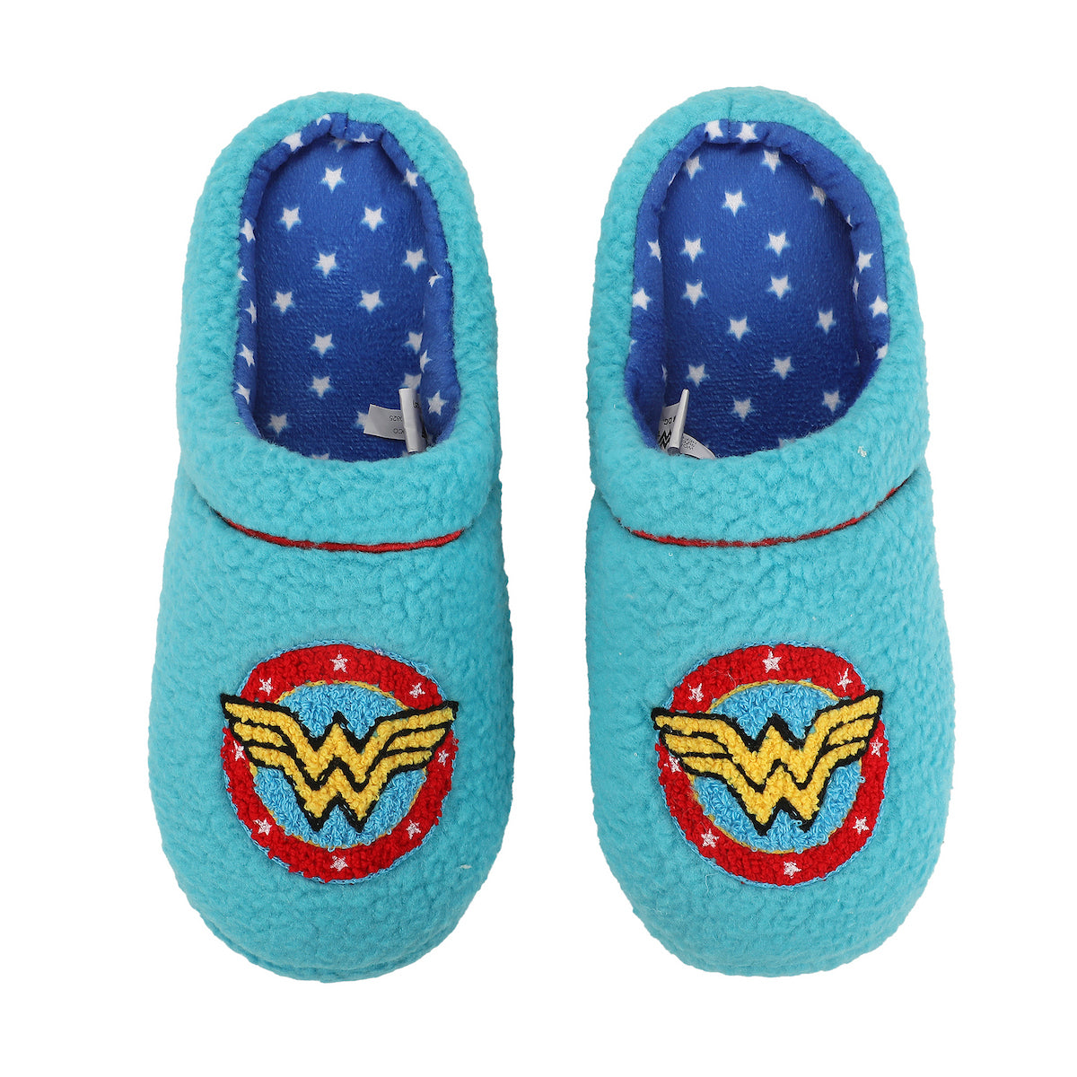 Wonder Woman Logo Women's Blue Scuff Slippers