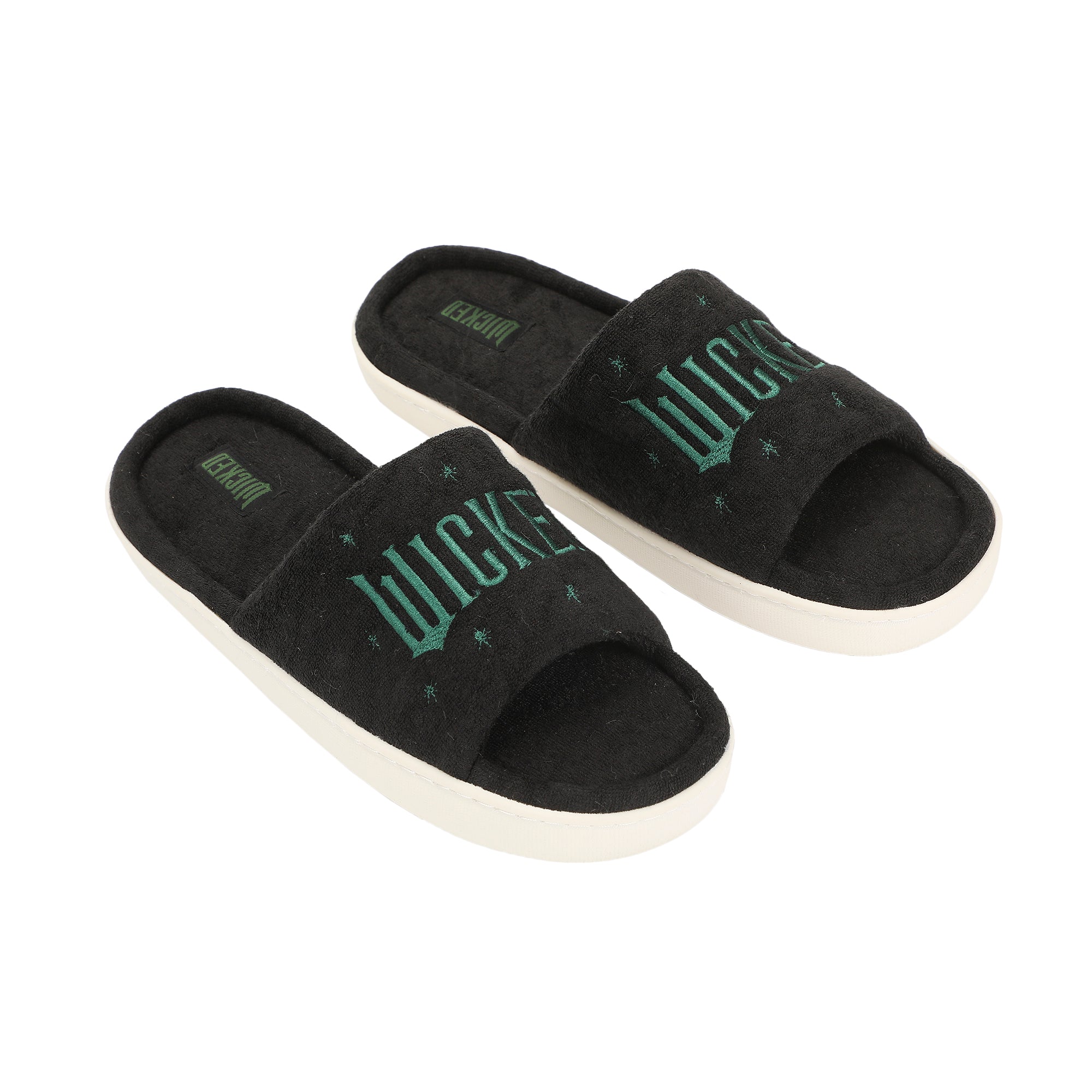 Wicked Embroidered Logo Strap Open Toed Slipper