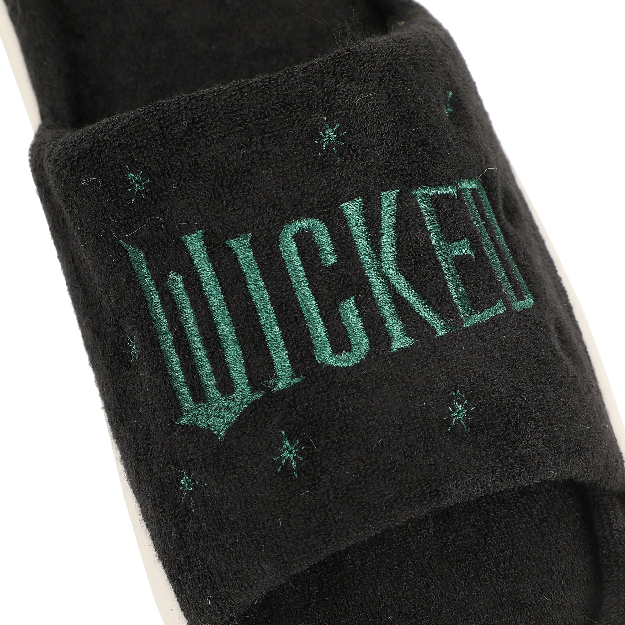 Wicked Embroidered Logo Strap Open Toed Slipper