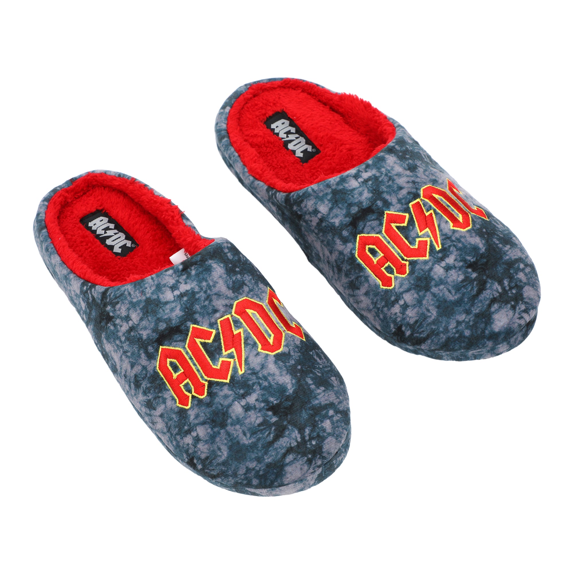 AC/DC Embroidered logo Tie-Dye Scuff Slippers