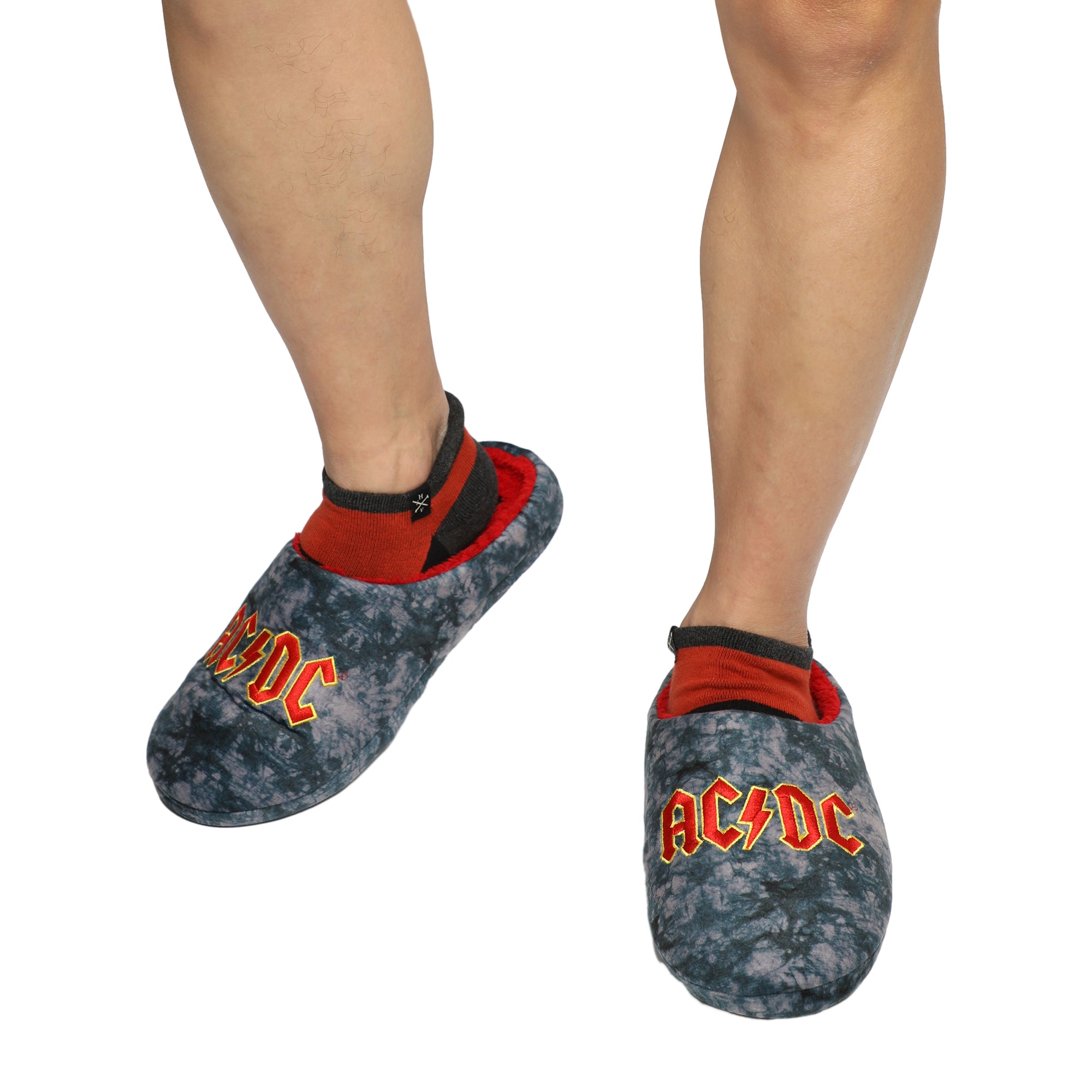 AC/DC Embroidered logo Tie-Dye Scuff Slippers