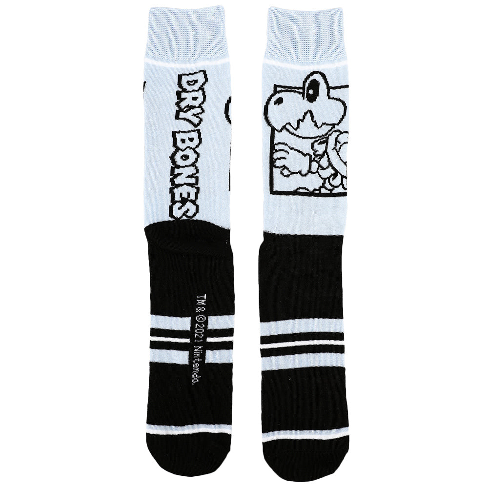 Super Mario Split Mens Collectible  Crew Sock 5 pack
