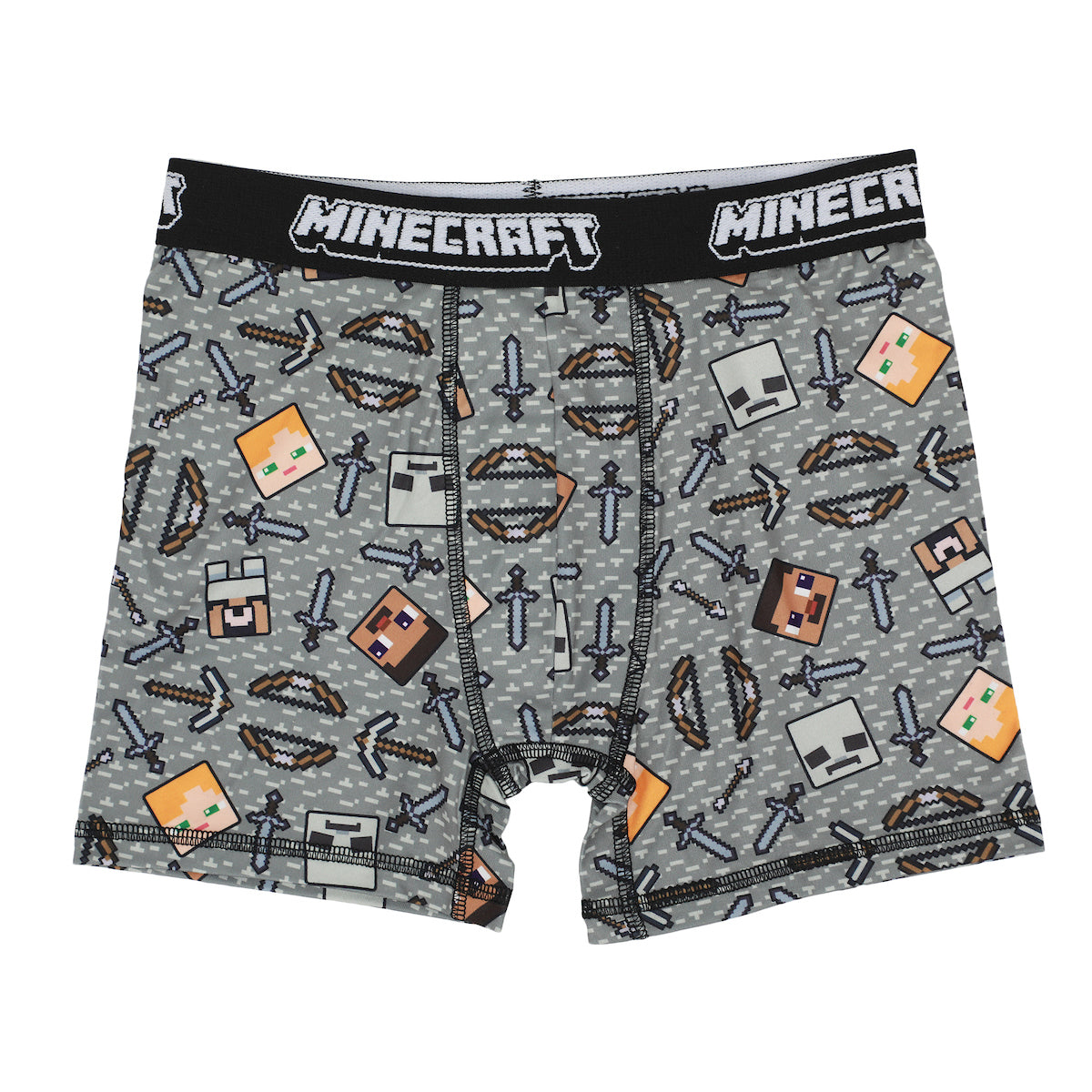 Youth Boys Minecraft Boxer Brief Underwear 5-Pack - Pixelated Comfort for Gamers
