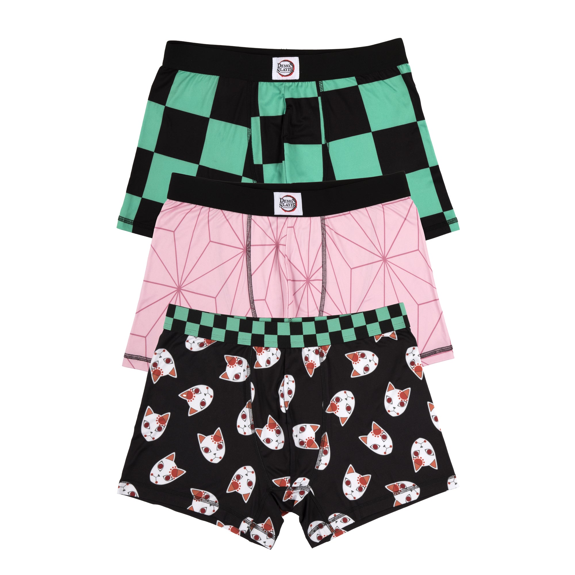 Demon Slayer Character Patterns Men's 3pk Boxer Briefs