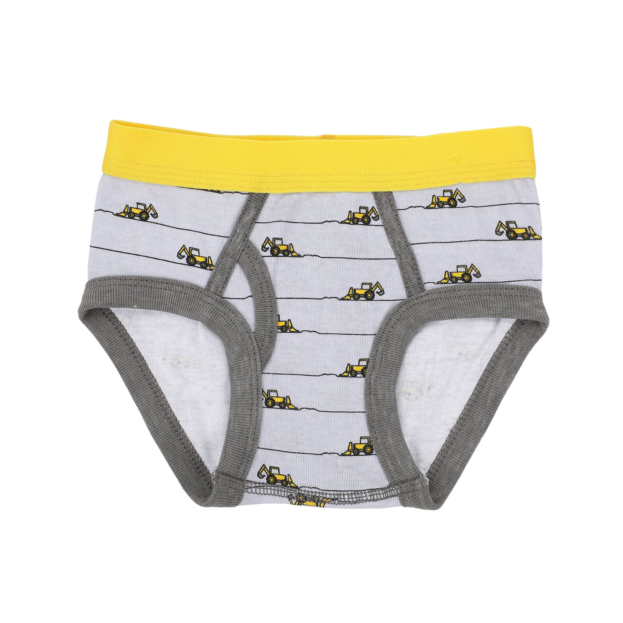 Construction Trucks Toddler Boys Cotton Briefs With Pouch (5 Pack)