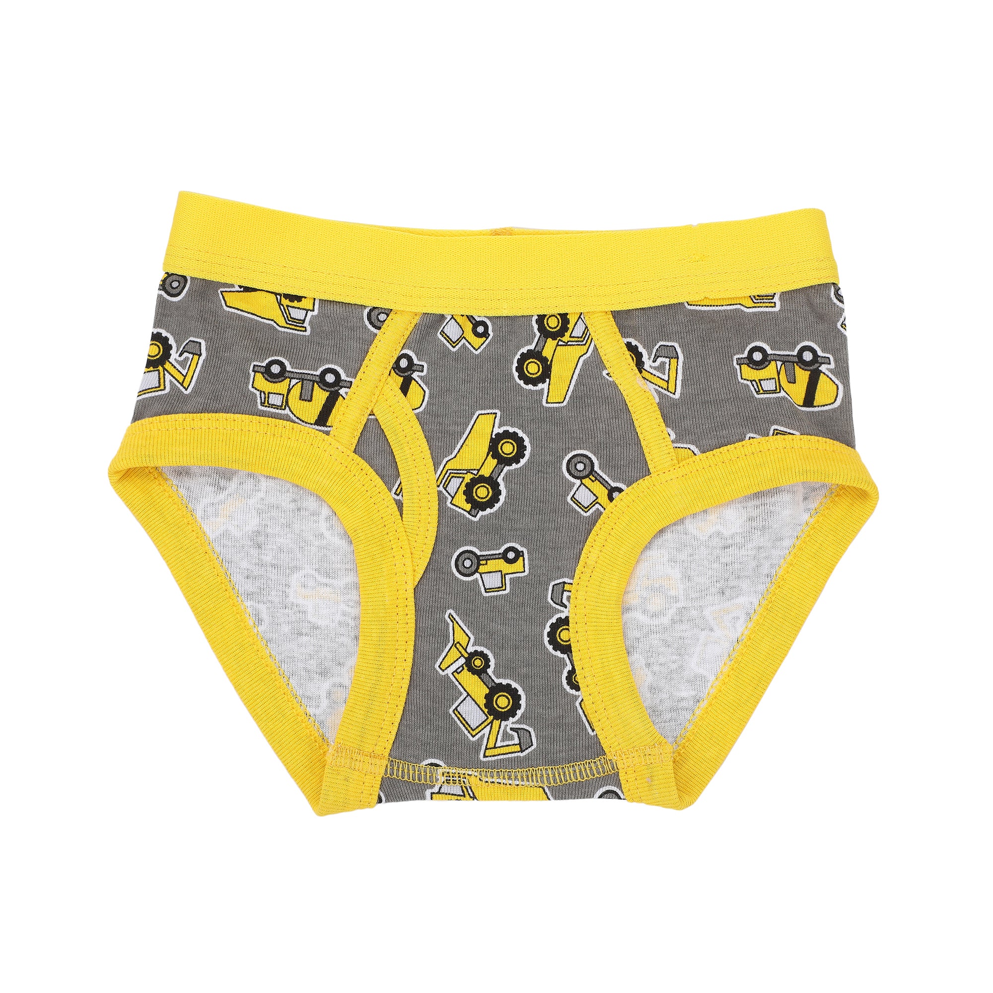 Construction Trucks Toddler Boys Cotton Briefs With Pouch (5 Pack)