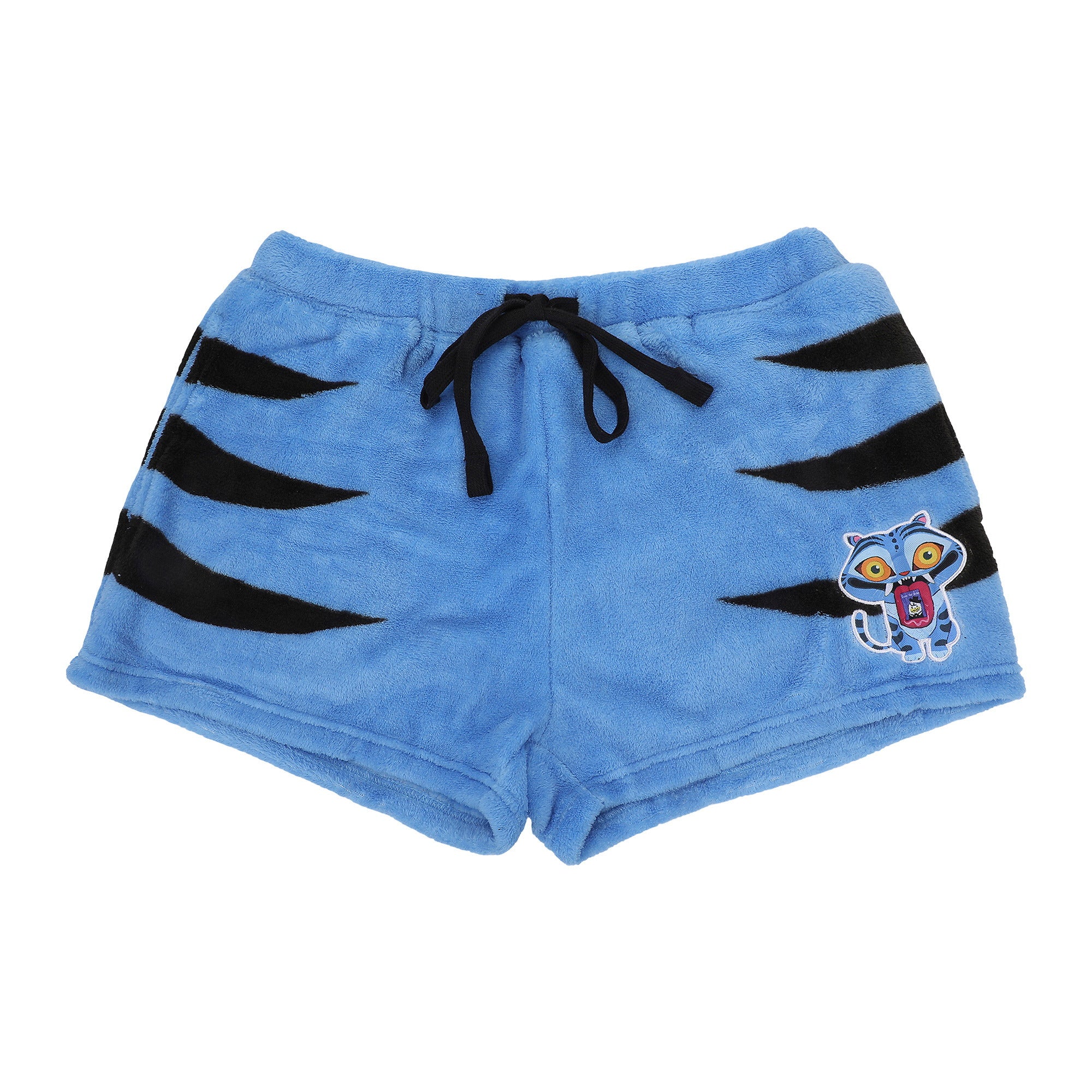 KPop Demon Hunters Derpy Tiger Women's Plush Shorts With Drawstring And Pockets