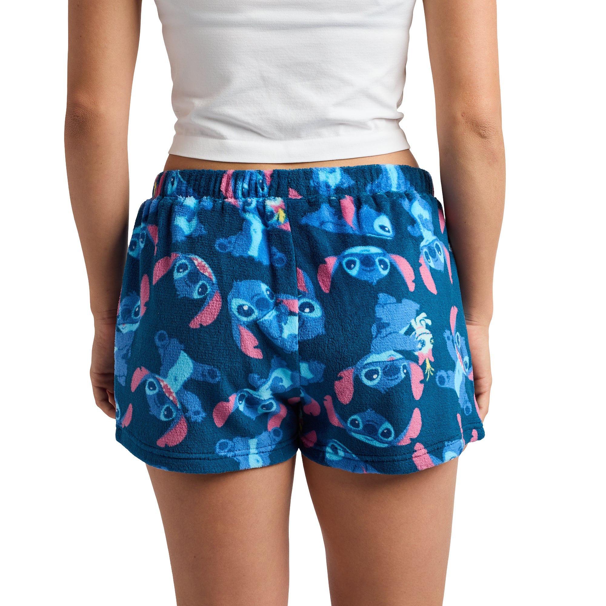 Disney's Stitch All-Over Print Women's Plush Shorts