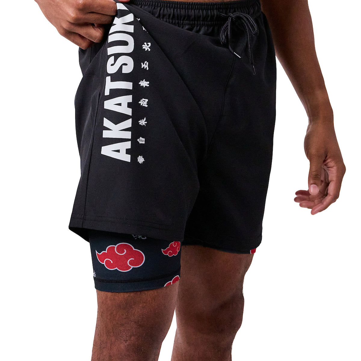 Naruto Akatsuki Men's Black Pajama Gym Shorts