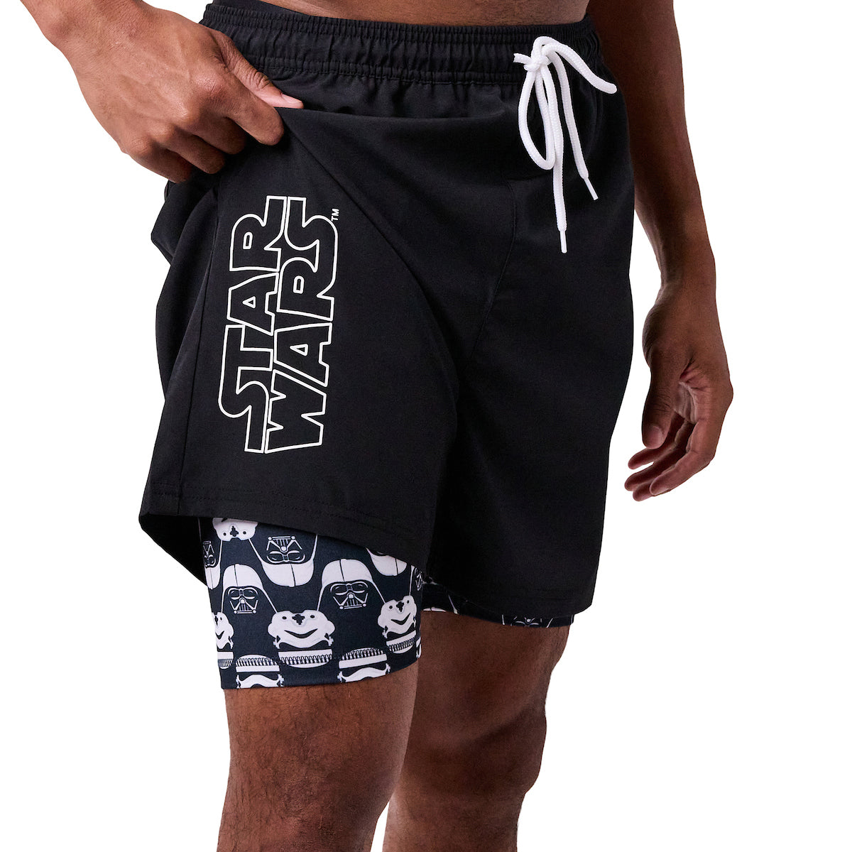 Star Wars Episode IV A New Hope Stormtrooper Helmets Men's Black Gym Pajama Shorts