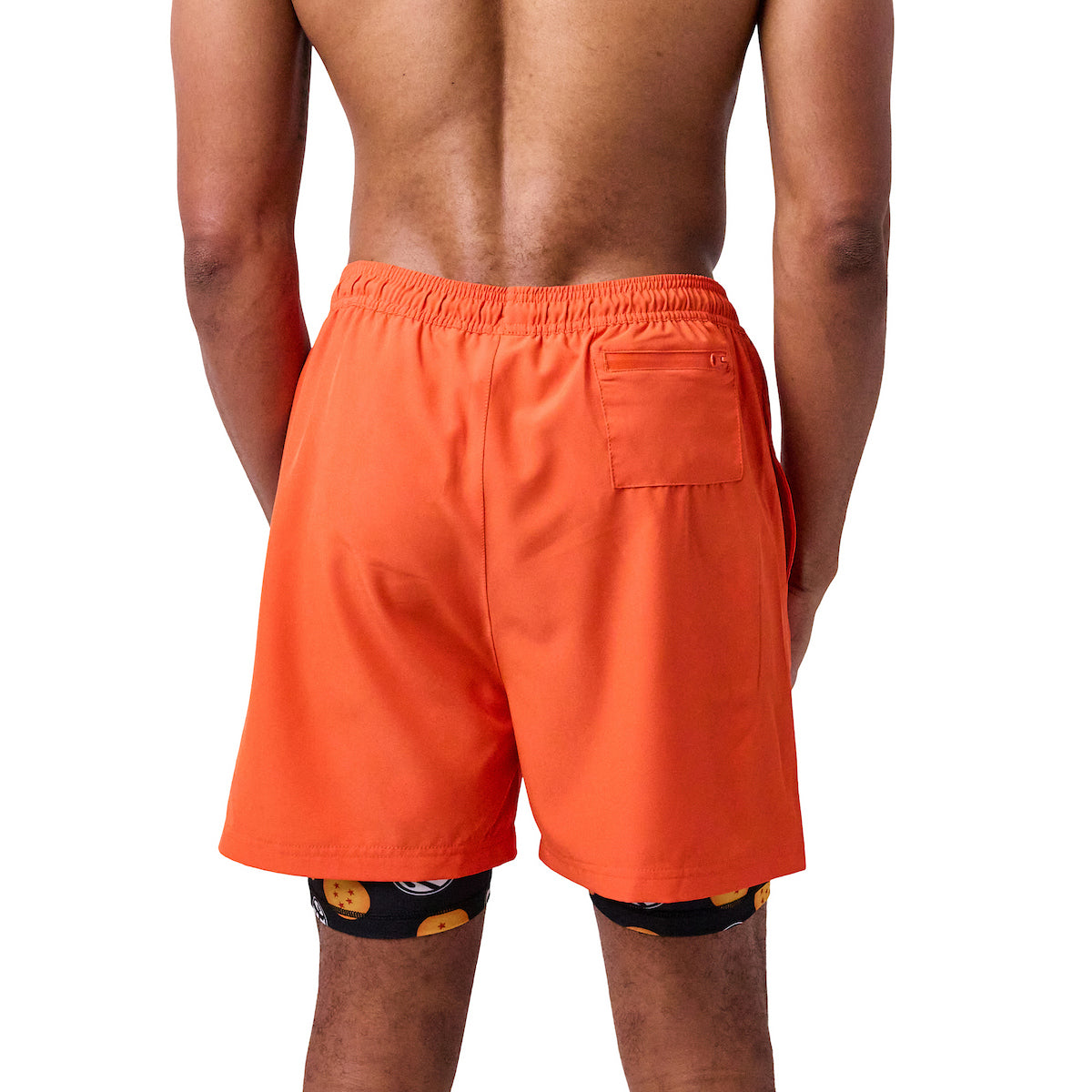Dragon Ball Z Dragon Balls & Kanji Men's Orange Gym Pajama Shorts