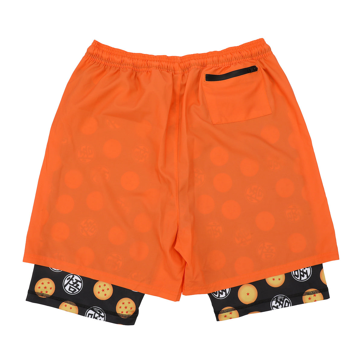 Dragon Ball Z Dragon Balls & Kanji Men's Orange Gym Pajama Shorts