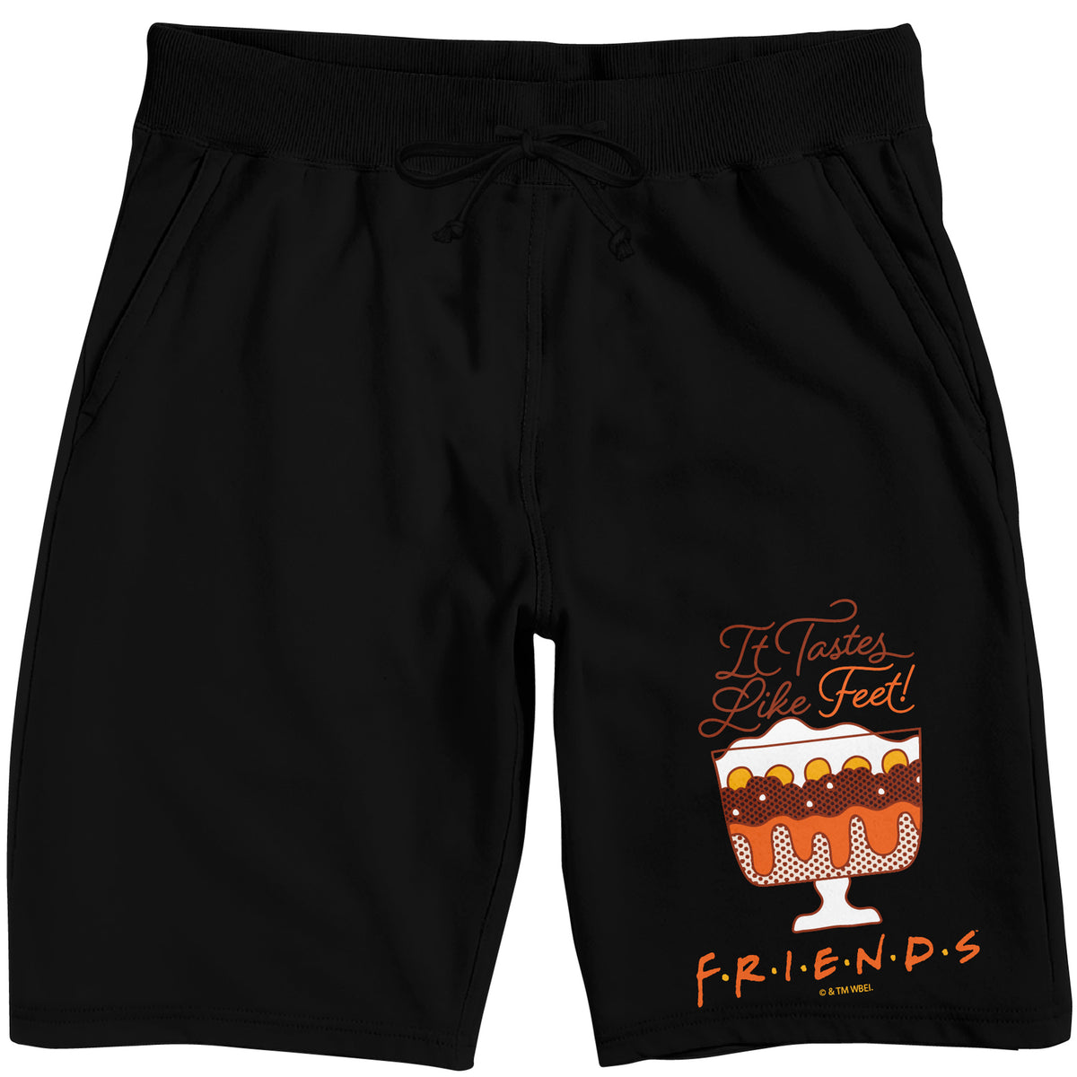 Friends TV It Tastes Like Feet Adult Black Sleep Pajama Shorts