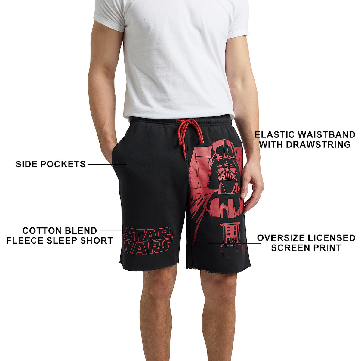 Star Wars Darth Vader Men's Black Sleep Pajama Shorts
