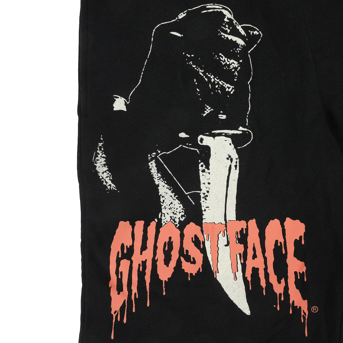 Ghostface Character With Knife Men's Black Sleep Pajama Shorts