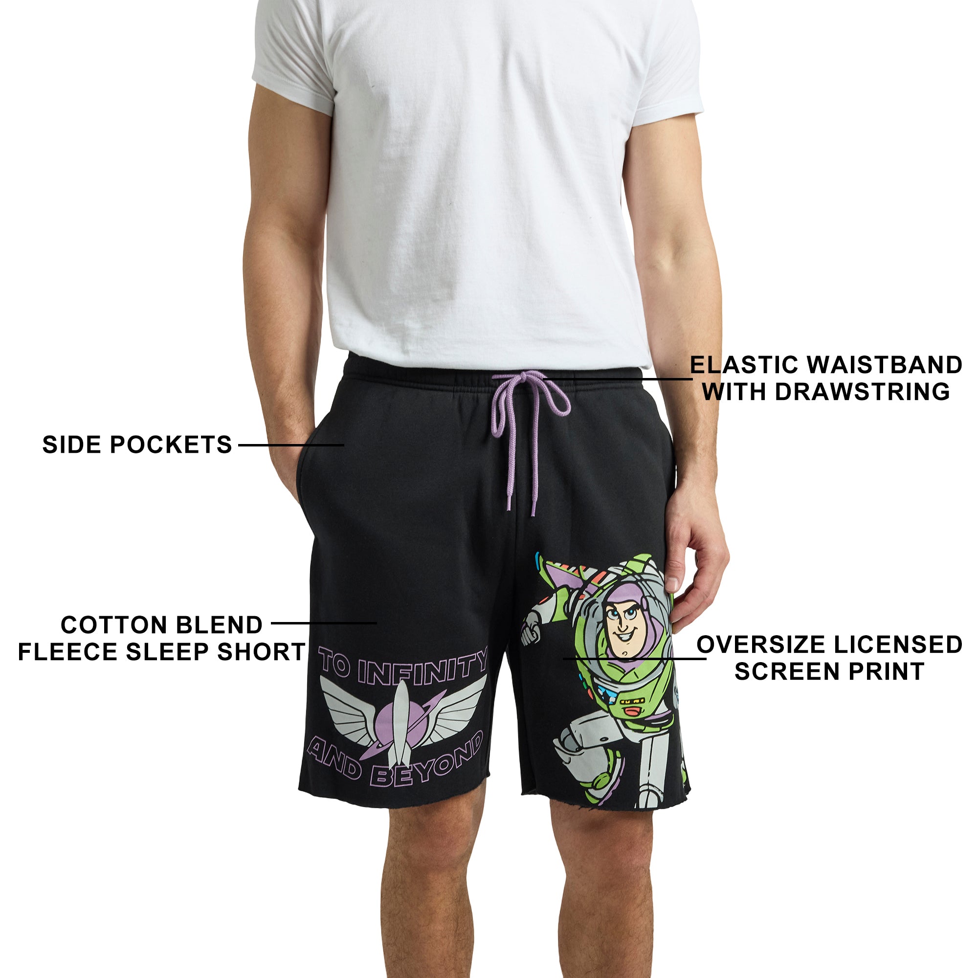 Toy Story Buzz Lightyear To Infinity And Beyond Men’s Black Jams