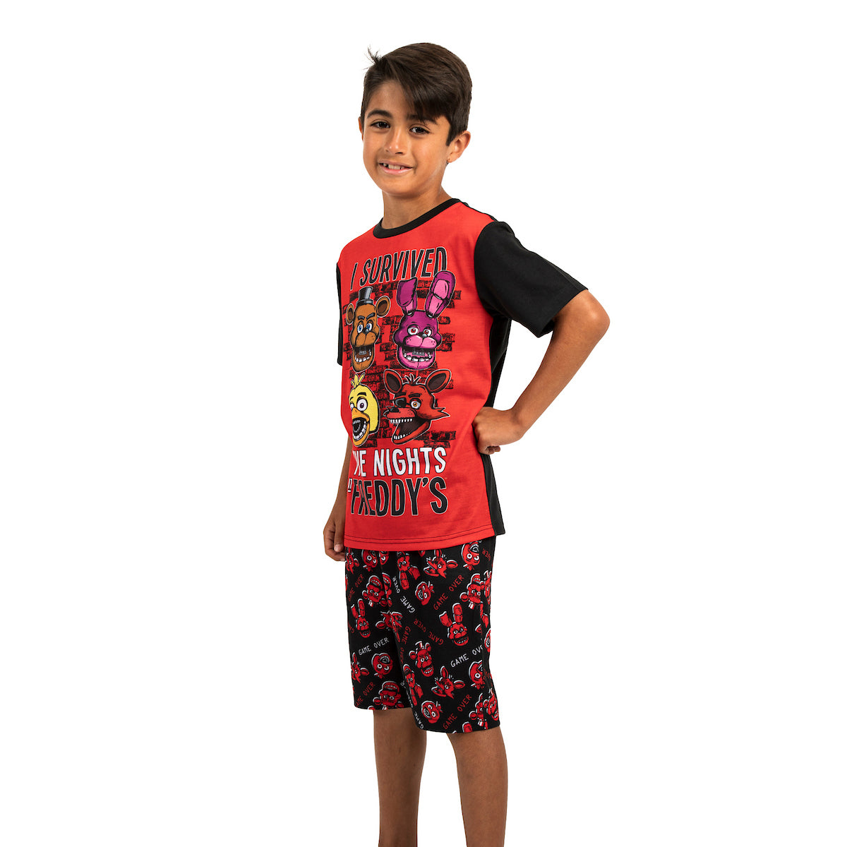 Five Nights at Freddy's Youth Sleepwear Set Tee Shirt, Sleep Shorts, Sleep Pants