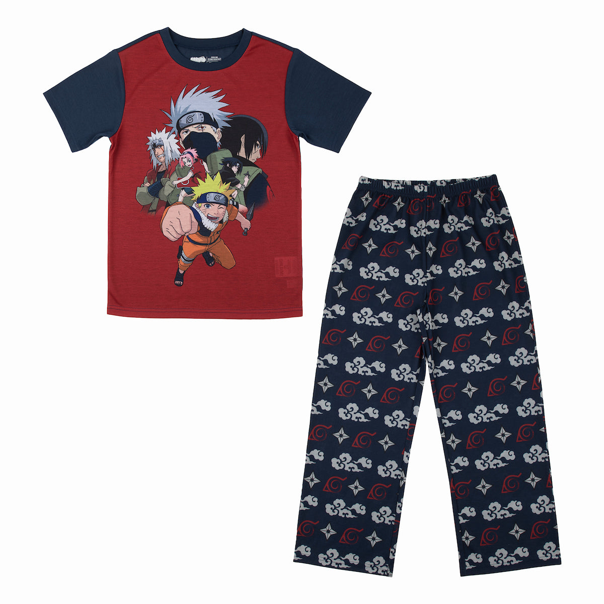 Naruto Youth 3-Piece Sleep Set with Tee Shirt, Shorts, and Sleep Pants