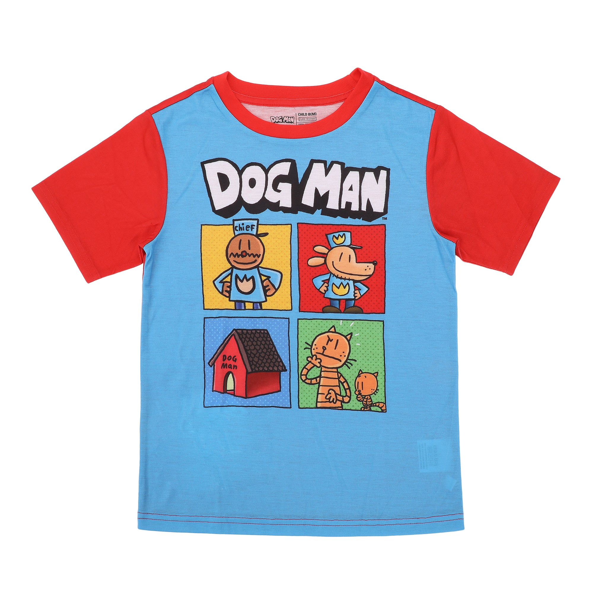 Dog Man Character Grid Boy's 2-Pack Pajama Set