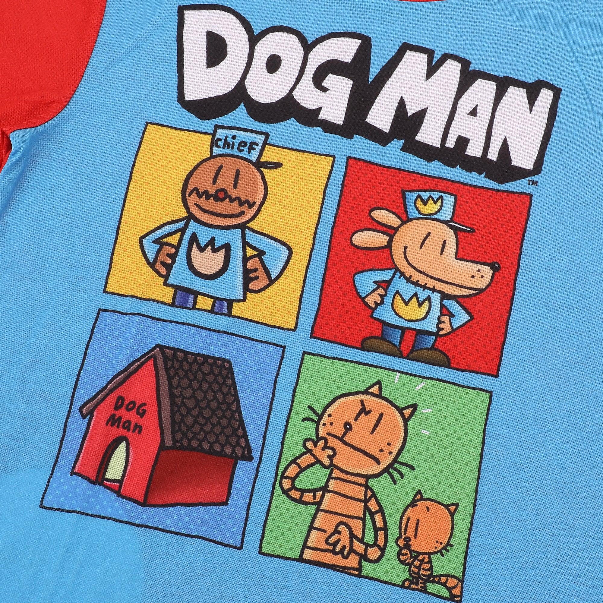 Dog Man Character Grid Boy's 2-Pack Pajama Set