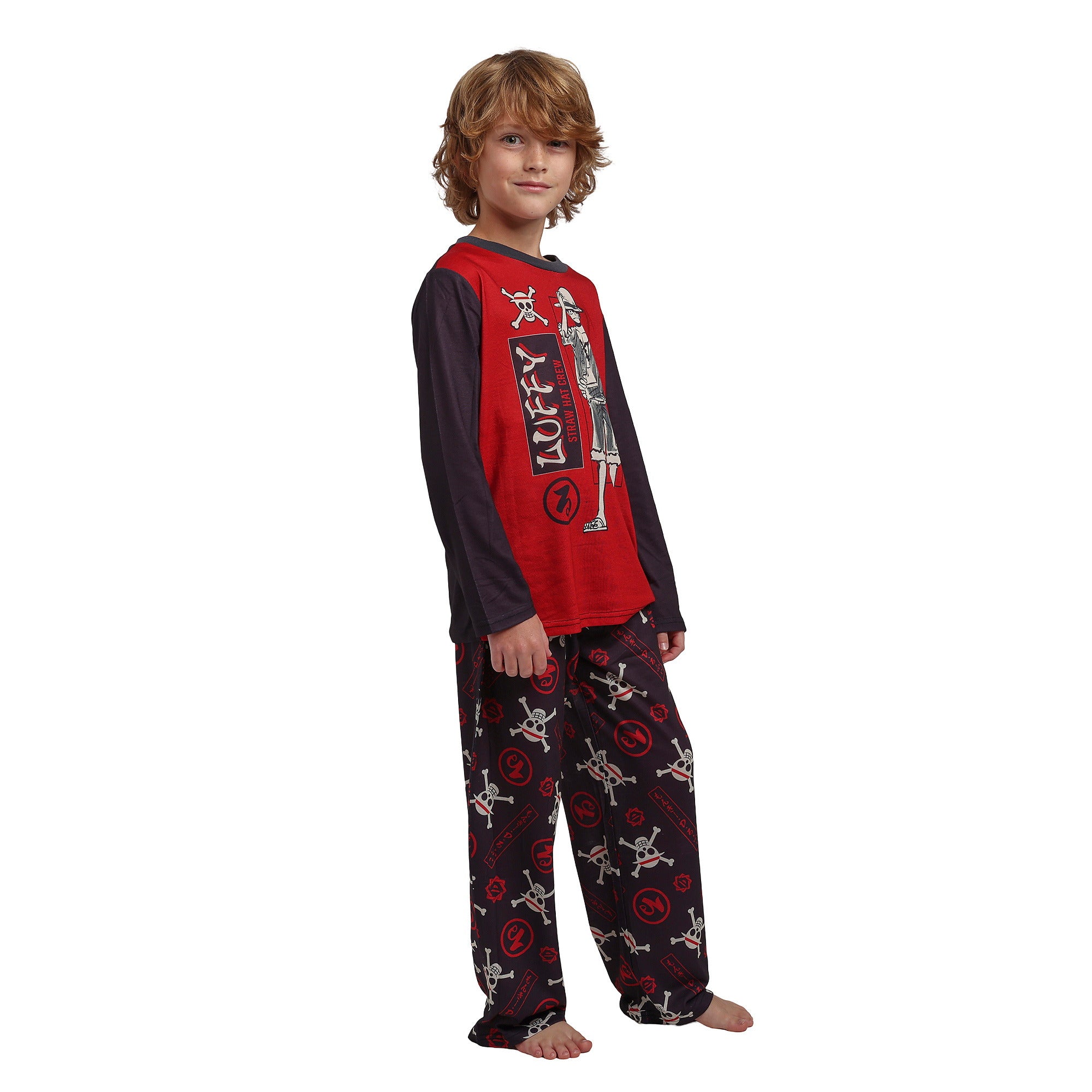 One Piece Luffy Straw Hat Crew Boy's 2-Pack Pajama Set