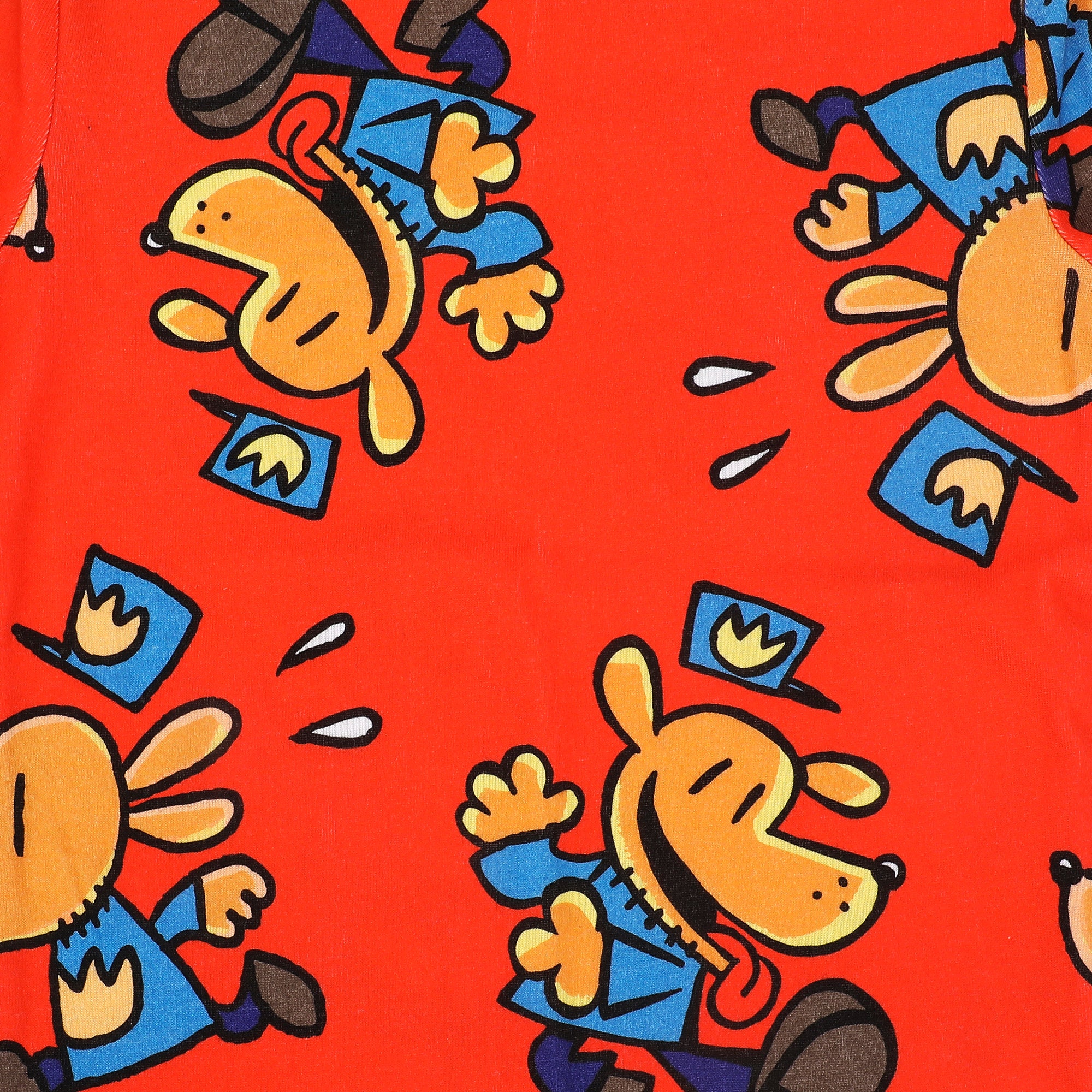 Dog Man Character Art Boy's 4-Pack Pajama Set