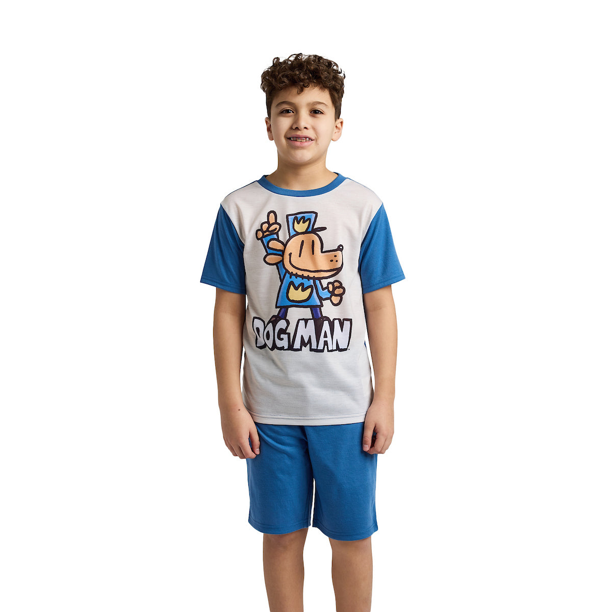Dog Man Character Print Boy's 4-Pack Pajama Set