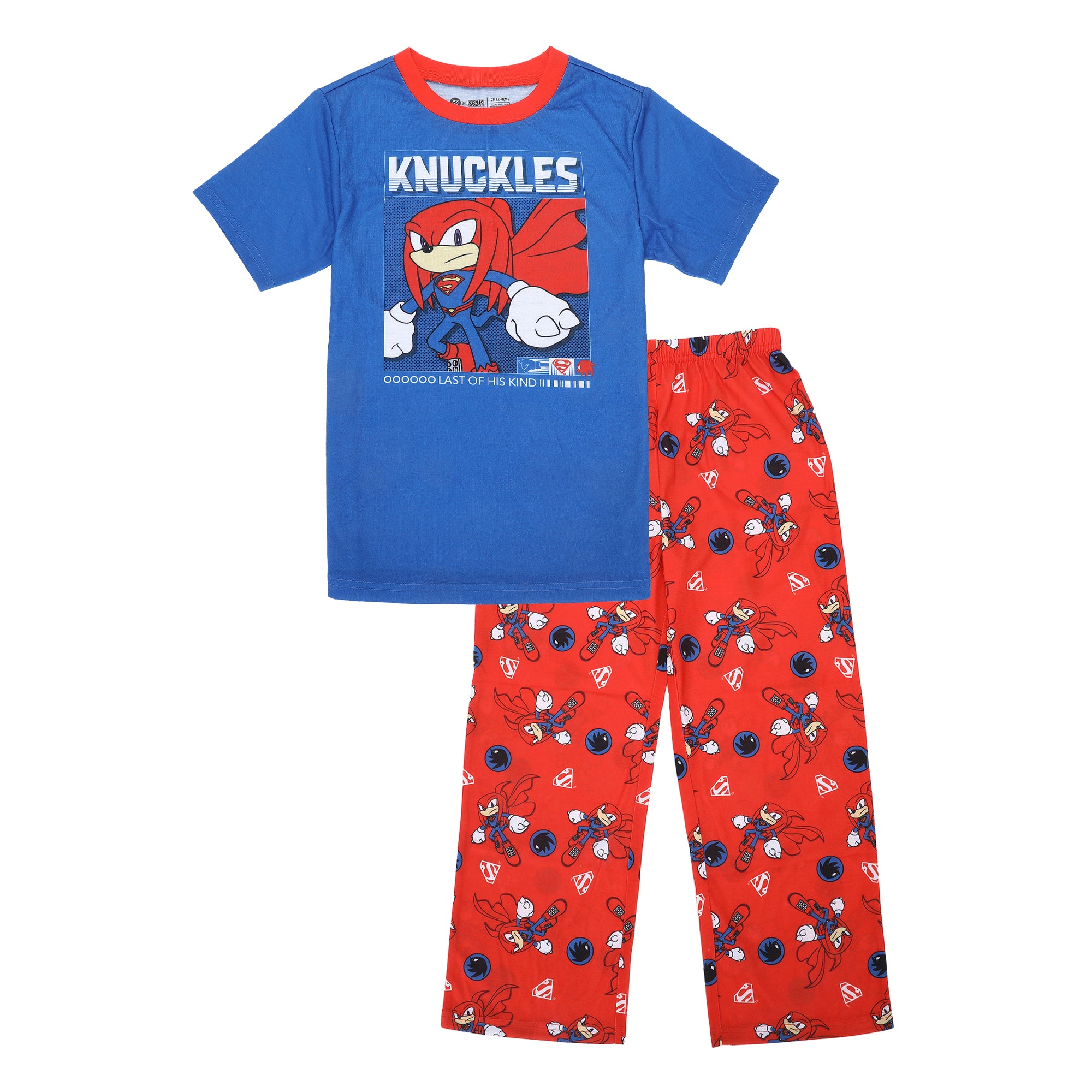 DC x Sega Super Knuckles Youth Boy 2-Piece Pajama Set