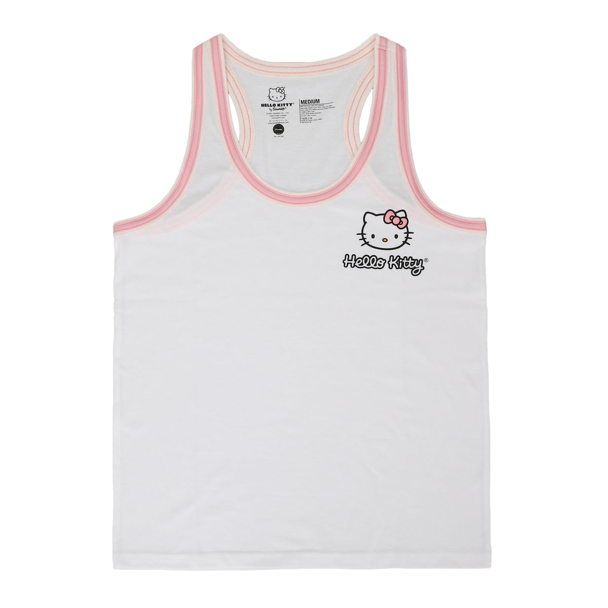 Hello Kitty Character Hearts Women's Racer Back Tank Top & AOP Dolphin Lounge Shorts Sleepwear Set