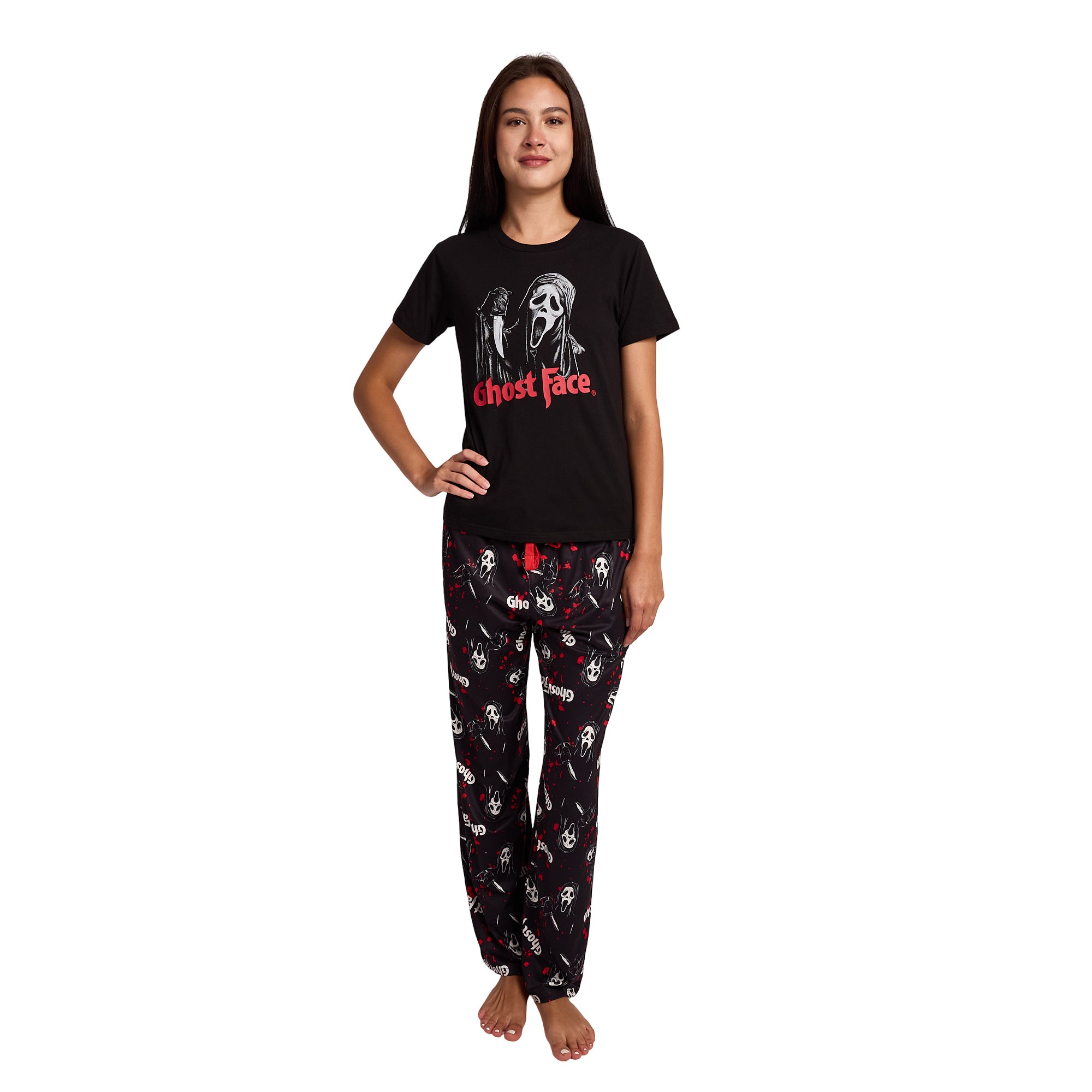 Ghostface Wielding Knife Women's 2-Pack Pajama Set