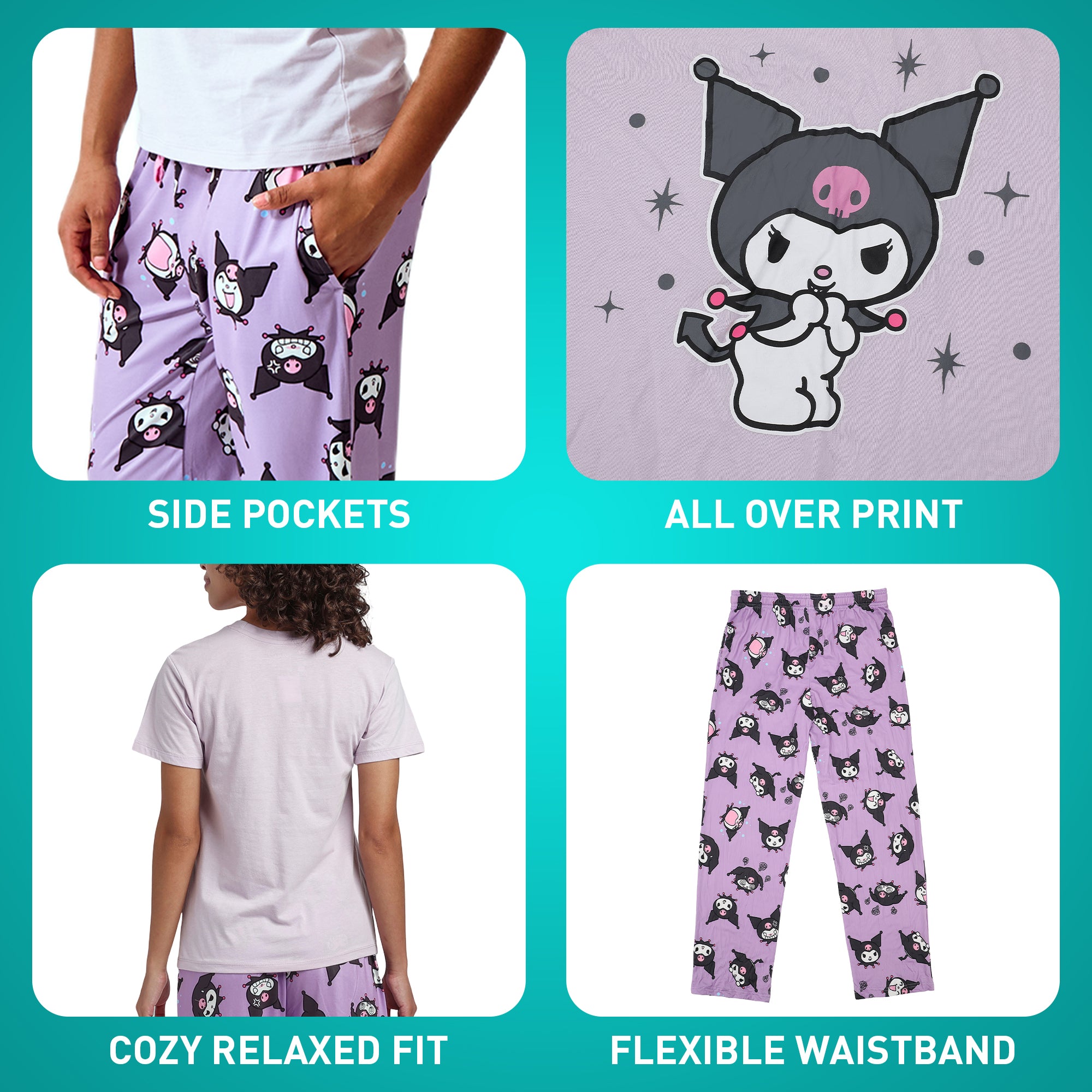 Kuromi Stars Women's 2-Pack Pajama Set