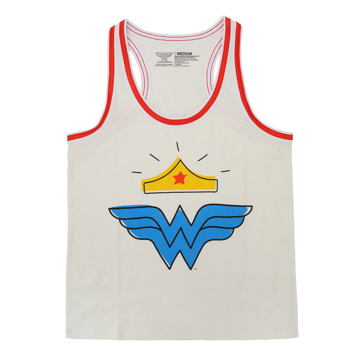 Wonder Woman Tiara & Logo Women's 2-Pack Racer Tank & Dolphin Shorts Sleep Set
