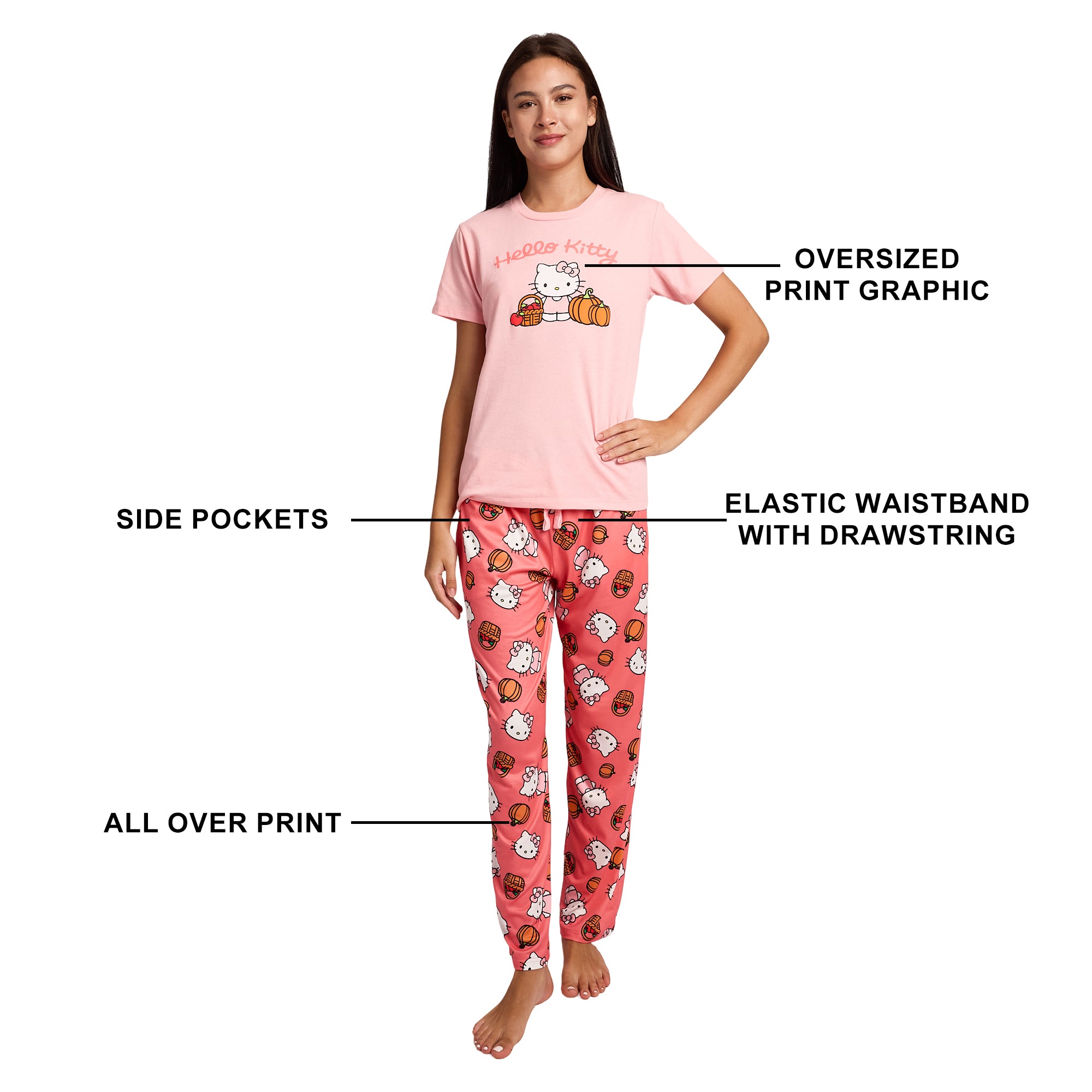 Hello Kitty Apples & Pumpkins Women's Pajama Set