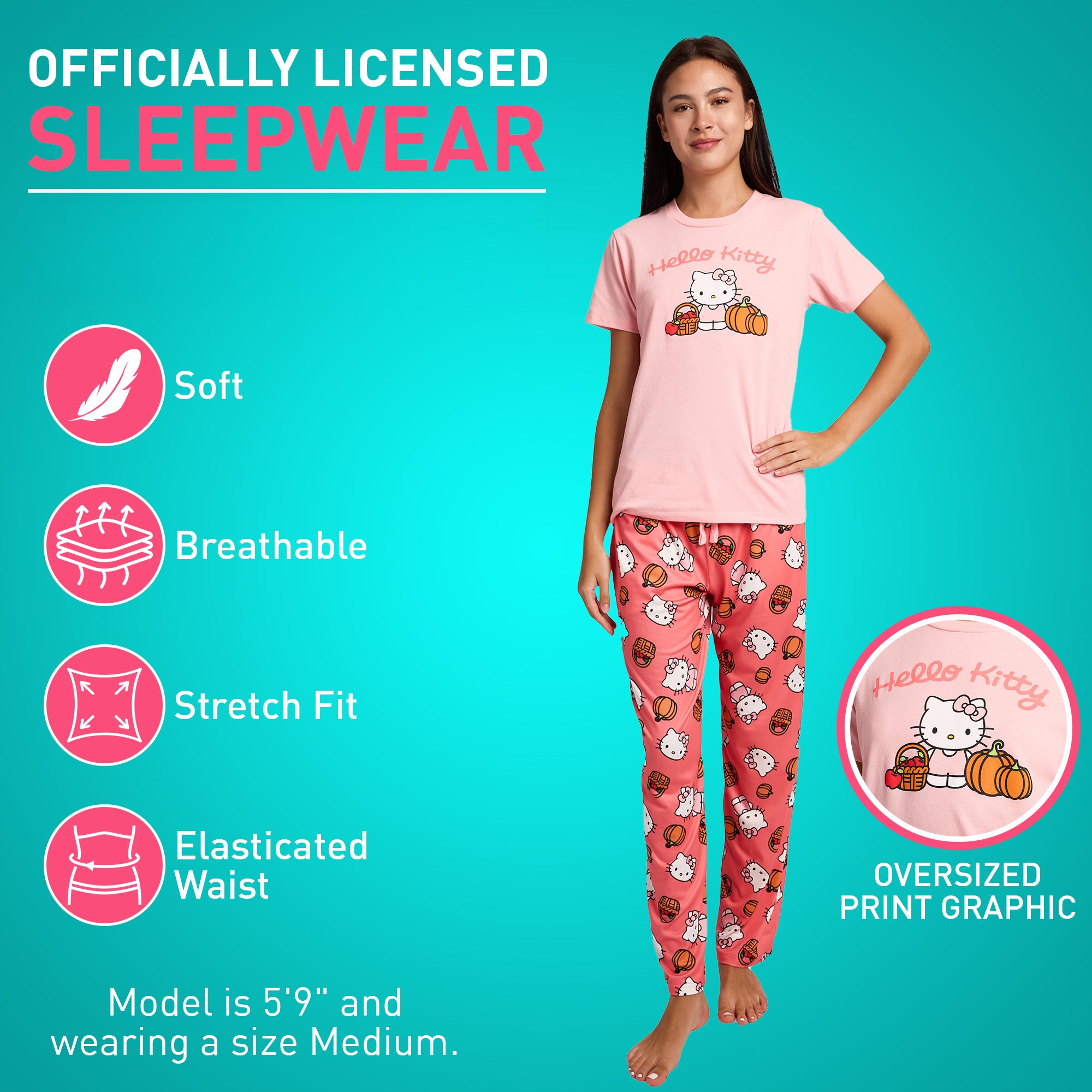 Hello Kitty Apples & Pumpkins Women's Pajama Set