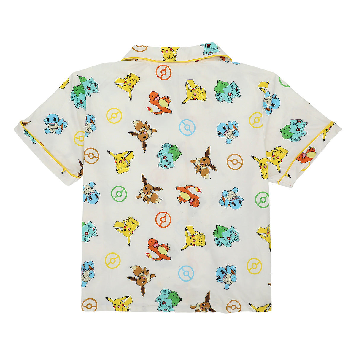 Pokemon All-Over Print Women’s Button-Down Shirt And Pants 2-Piece Pajama Set