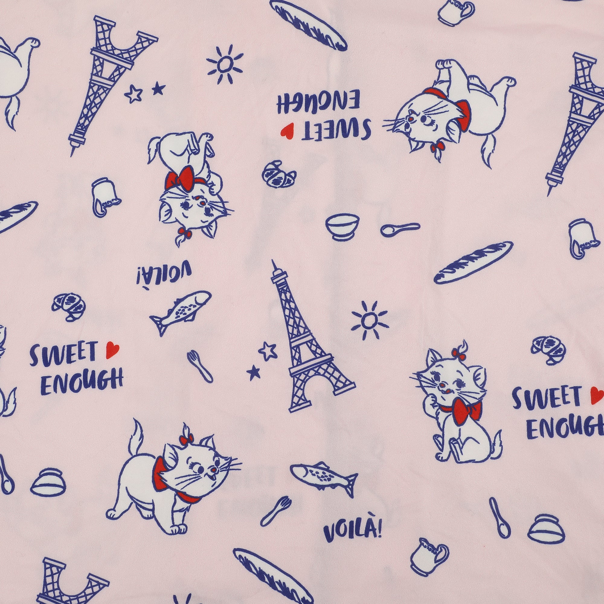 Disney The Aristocats Marie Women's Notch Collar Button-Down Shirt and Shorts Sleepwear Set