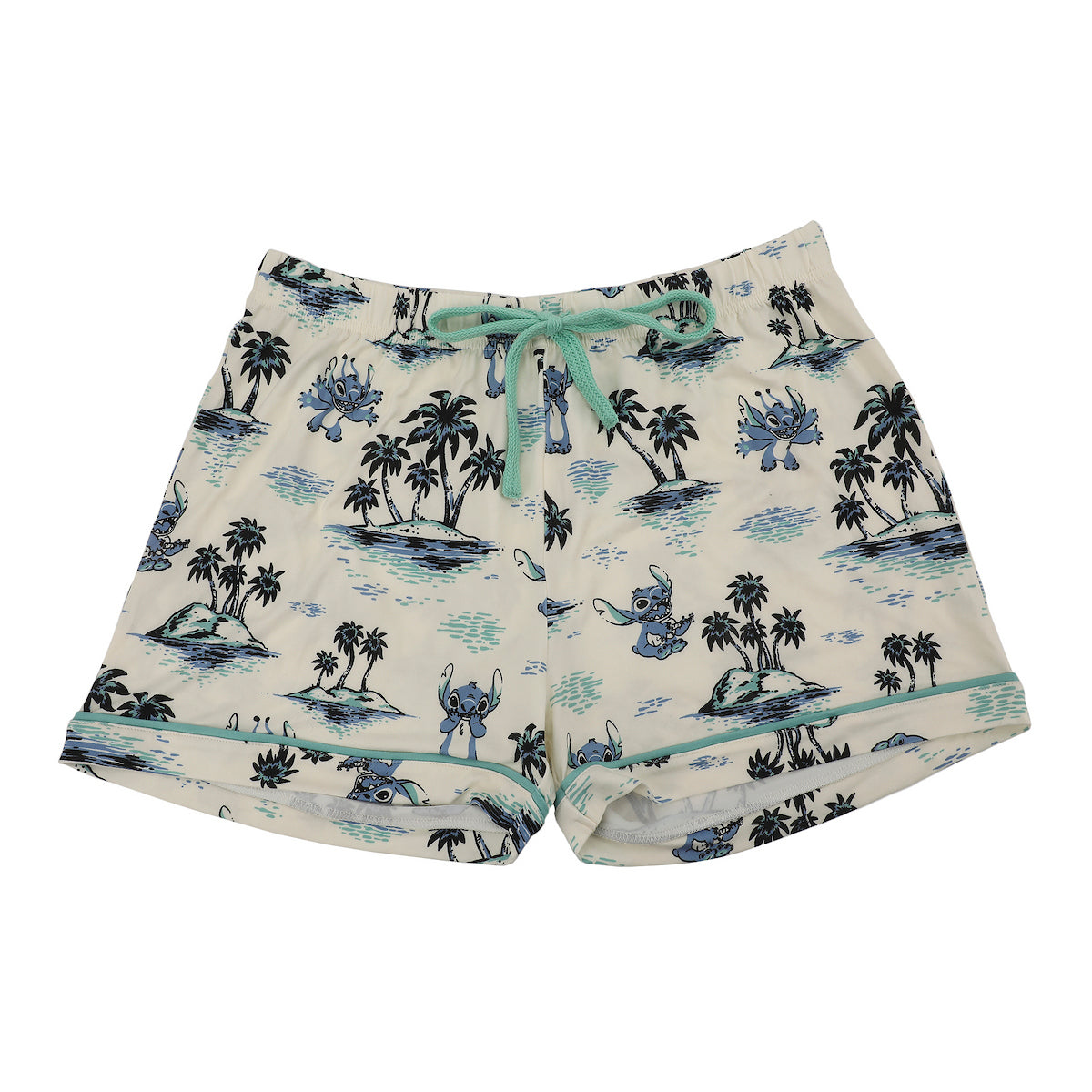 Disney’s Lilo & Stitch Classic Hawaii Women’s Notch Collar Button-Down Shirt and Shorts Sleepwear Set