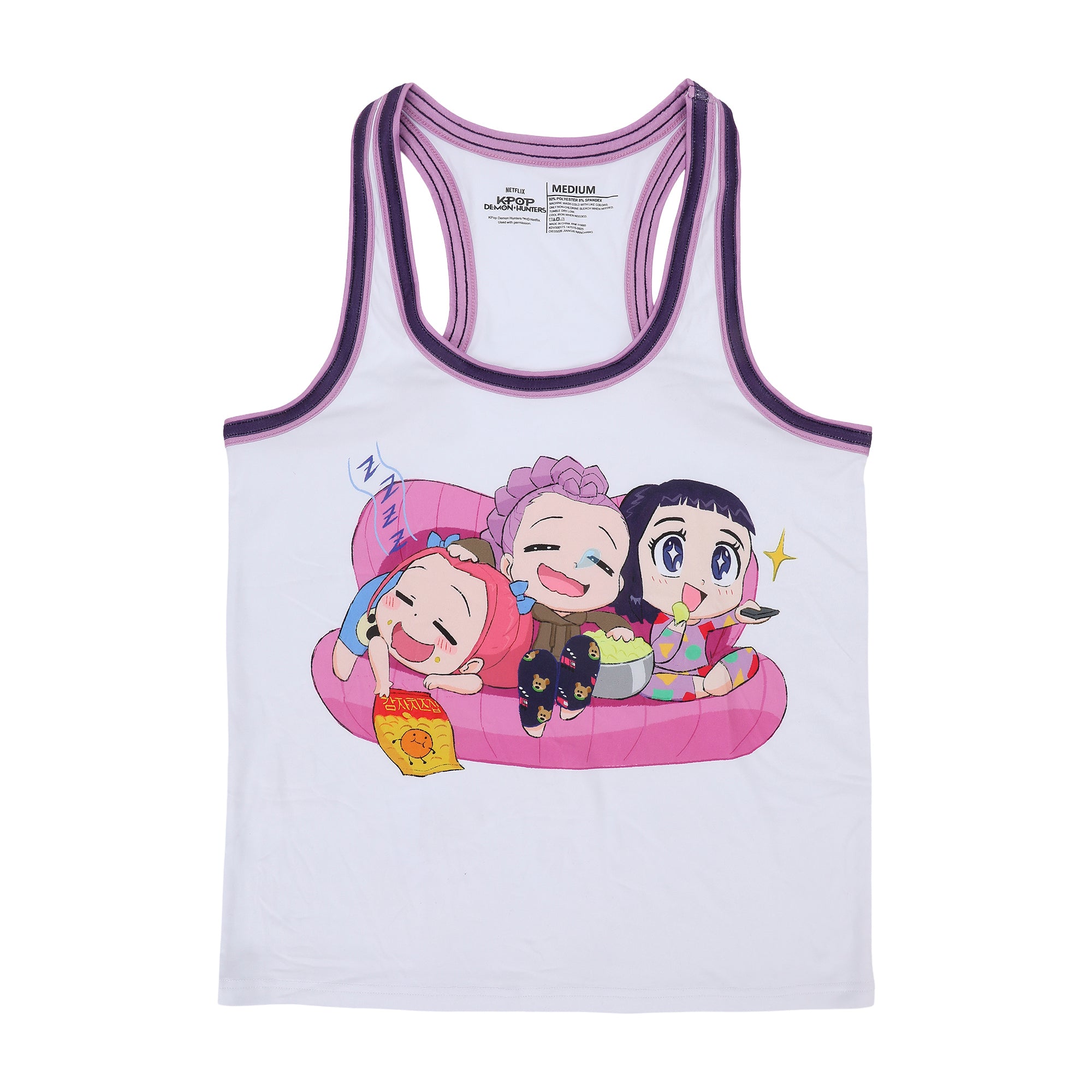 KPop Demon Hunters Rumi, Mira & Zoey Tank Top & Shorts Womens Pajama Set