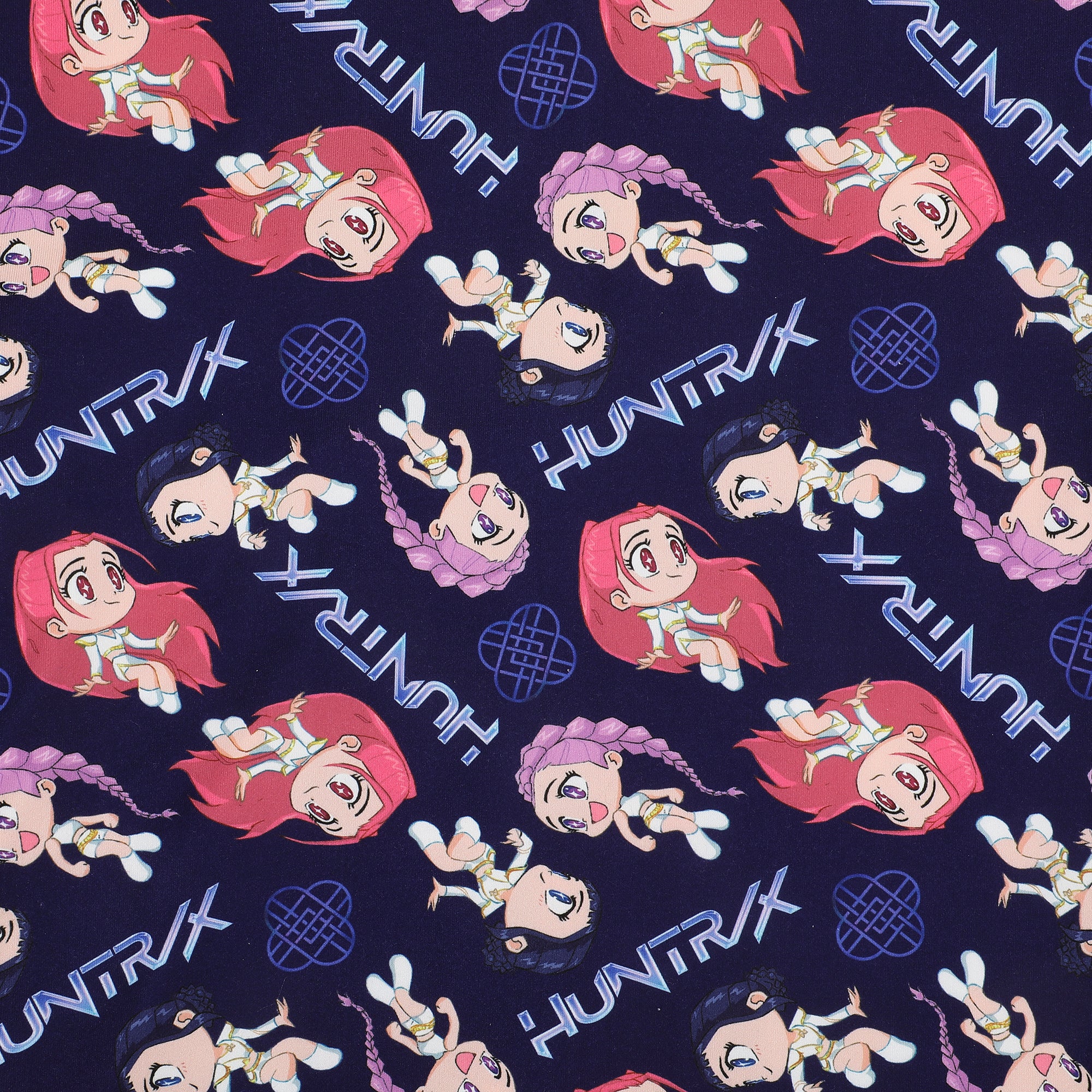 KPop Demon Hunter Kawaii Characters Women’s Notch Collar Button-Down Shirt and Shorts Sleepwear Set