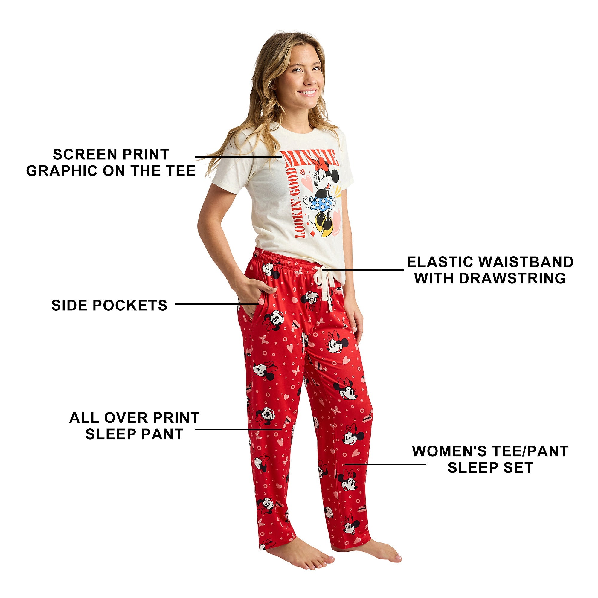Disney Minnie Mouse Lookin' Good Women's 2-Pack Pajama Set