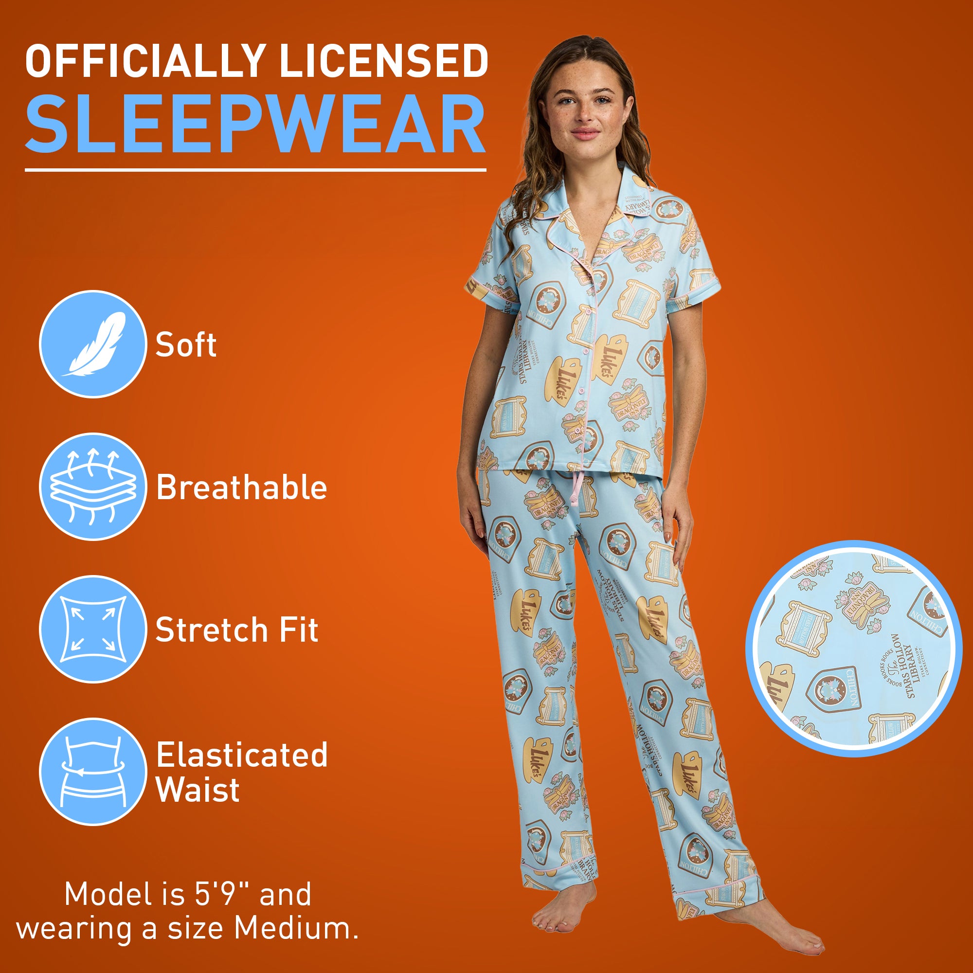 Gilmore Girls Stars Hollow Icons All-Over Print Women’s 2-Pack Pajama Set