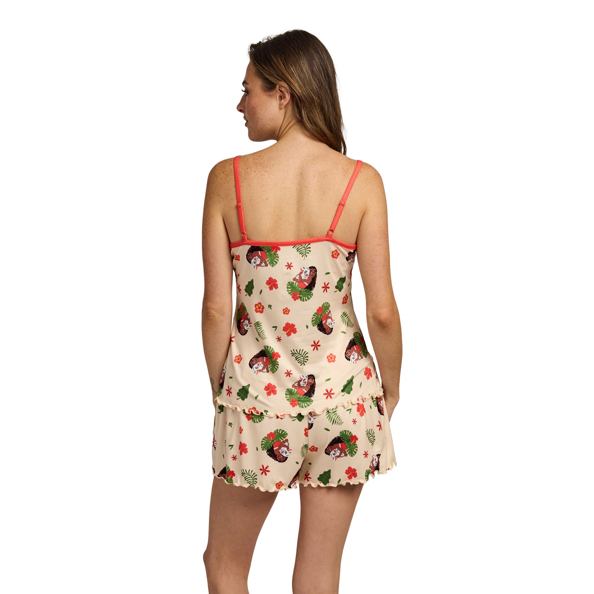 Moana Character All-Over Print Women’s V-Neck Cami & Shorts Sleep Set