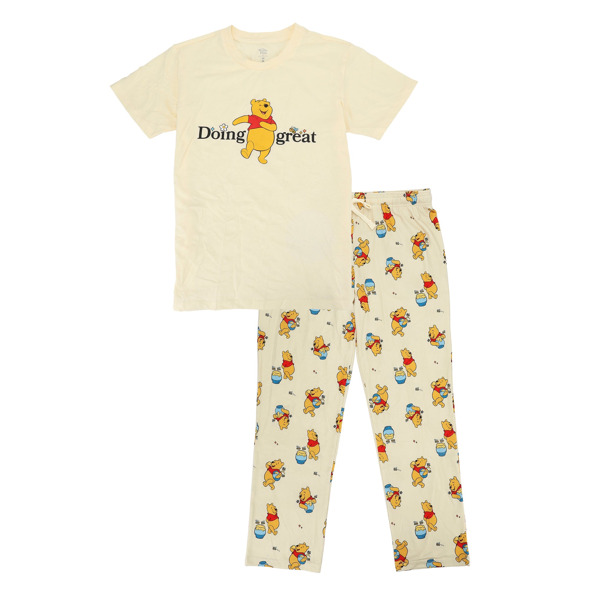 Winnie the Pooh Doing Great Women’s T-Shirt And Sleep Pants Sleepwear Set