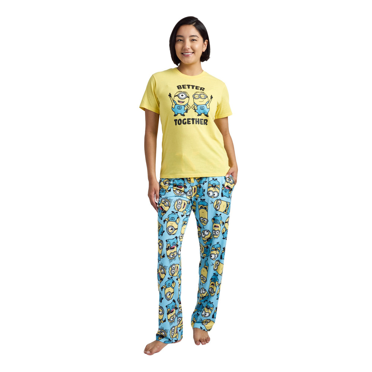 Minions Bello Oversized Tee Pant Sleep Set for Women