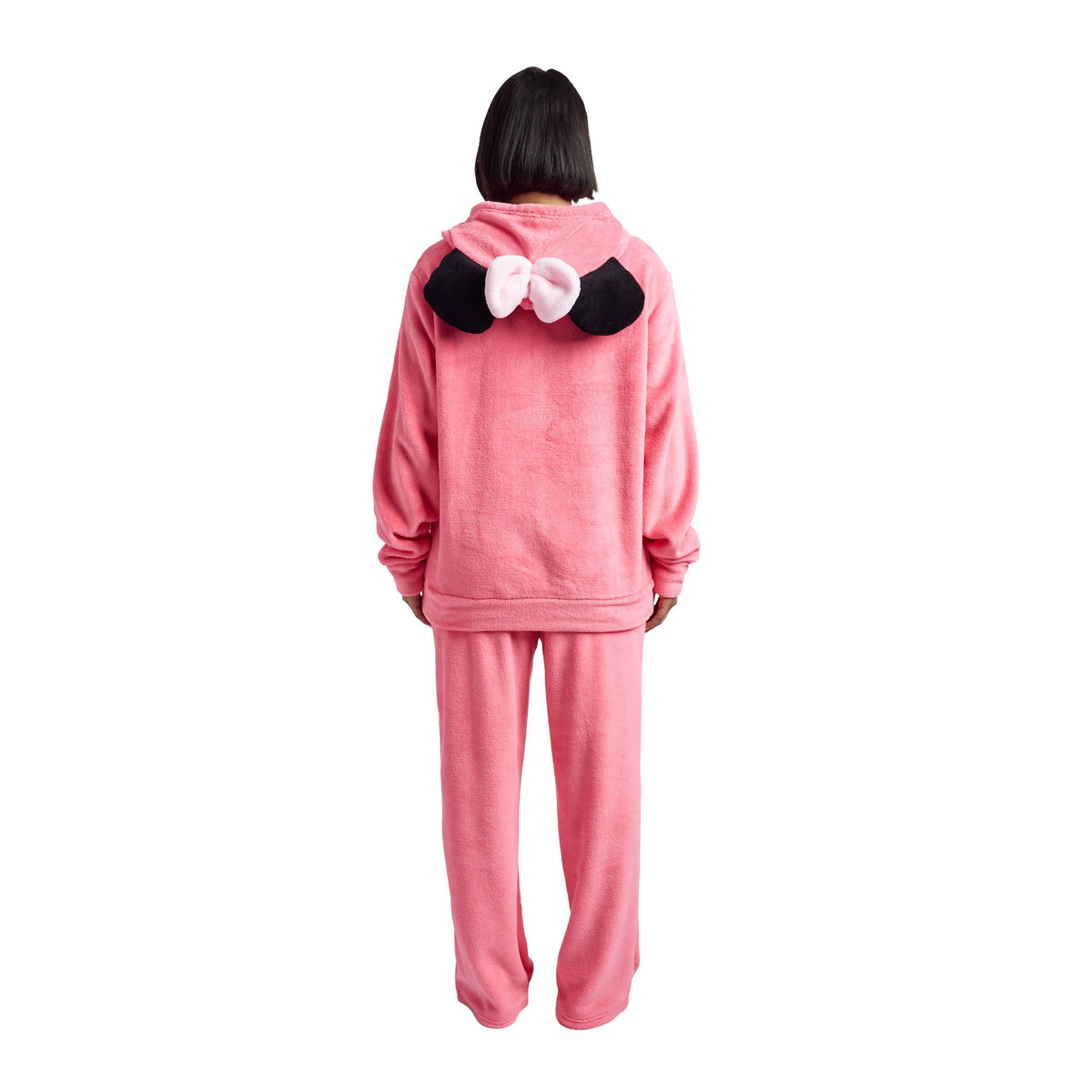 Minnie Mouse Classic Pink Plush Pajama Set for Adult Women