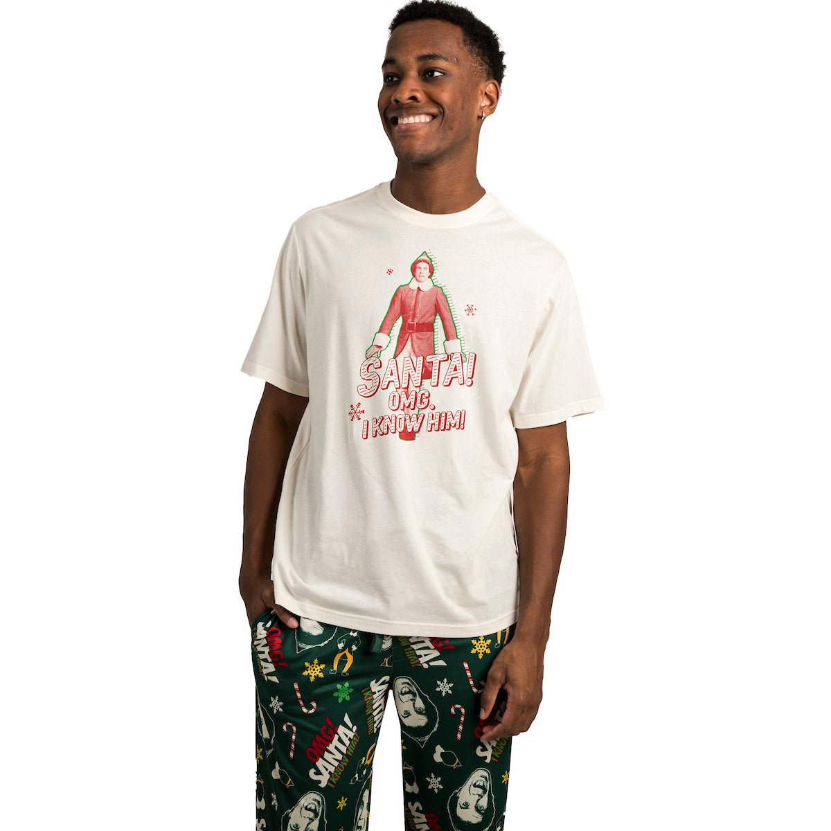 Elf Santa I Know Him Men's 2-Pack Pajama Set