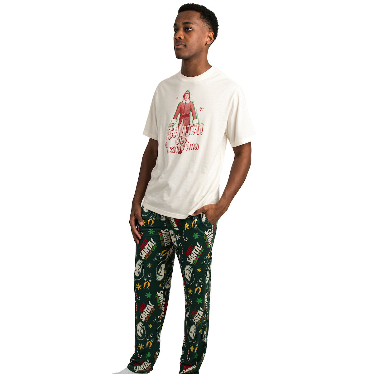 Elf Santa I Know Him Men's 2-Pack Pajama Set